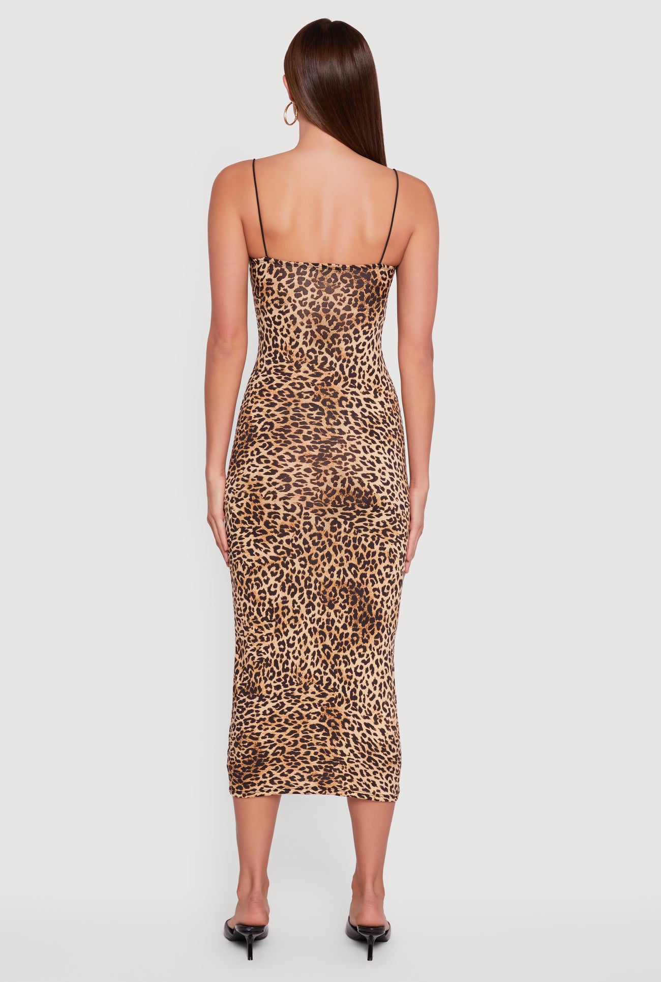 Leopard Print Sleeveless Bodycon Dress