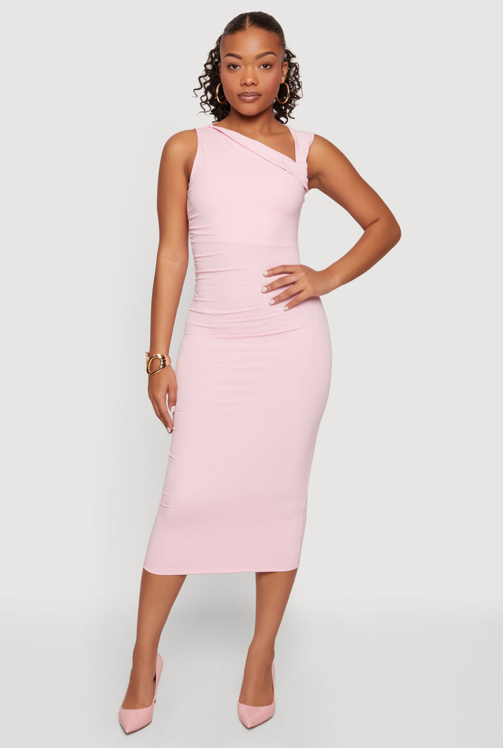 asymmetrical style dresses Coperni // Woven Tailored Asymmetric Dress / Black main image 1