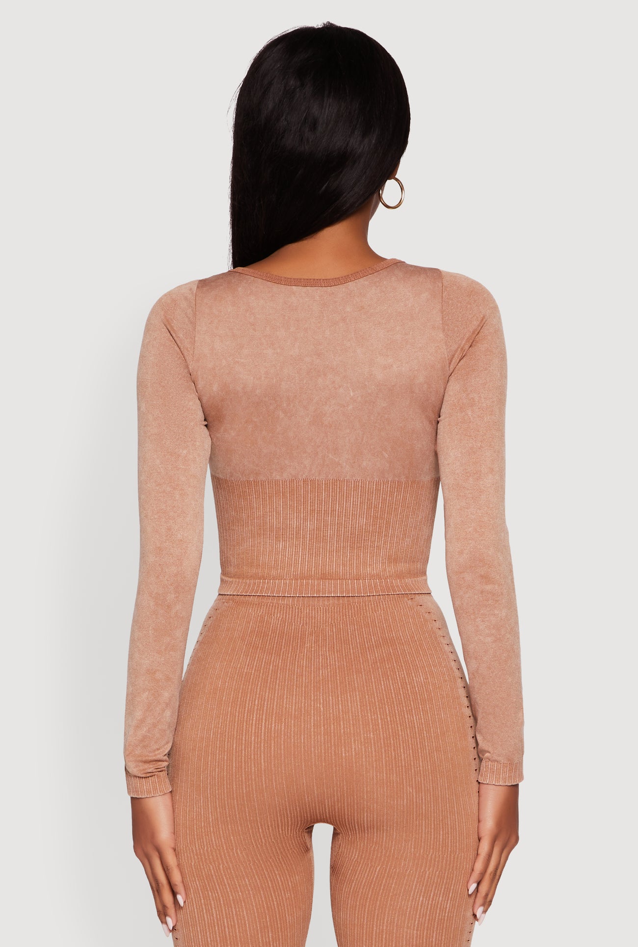 Seamless Laser Cut Corset Detail Crop Top