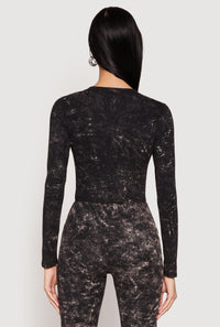 Mineral Wash Studded Crop Top
