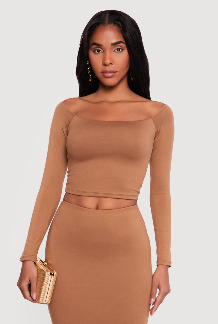 Brown Off the Shoulder Tops | Everyday Low Prices | Rainbow Brown Off the Shoulder Tops | Everyday Low Prices | Rainbow