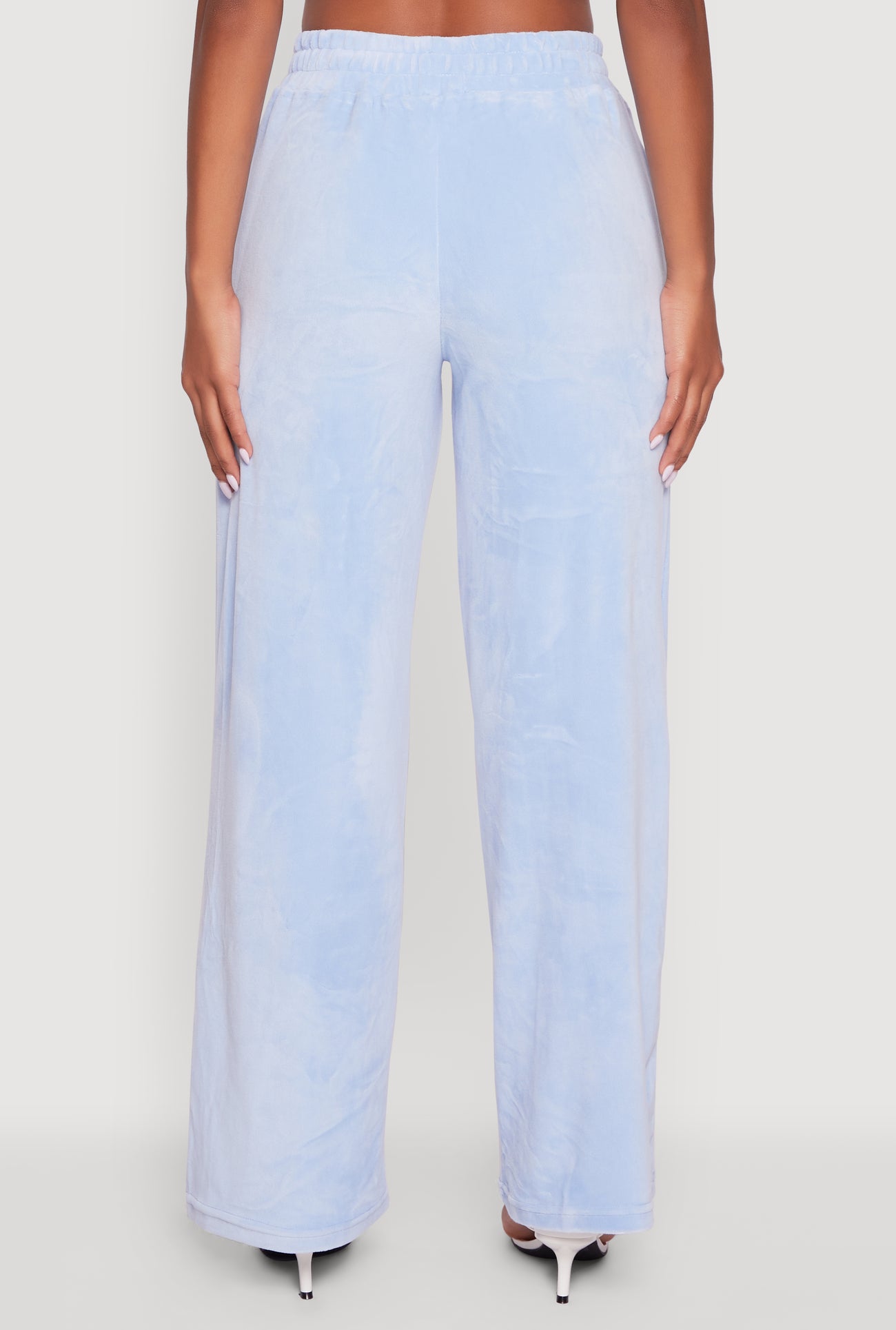 Velour High Waisted Paris Graphic Sweatpants