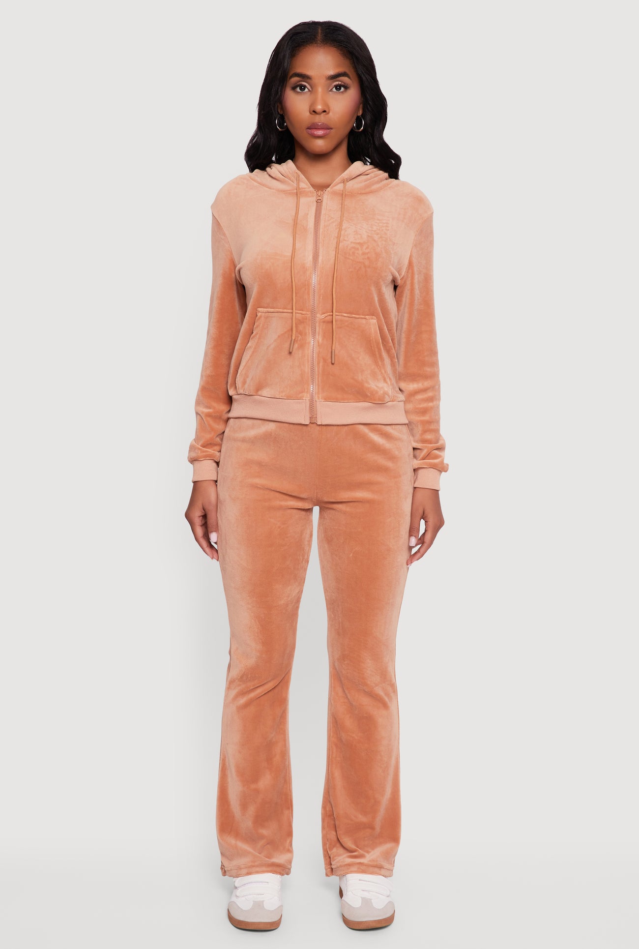 Velour Pull On Flare Sweatpants