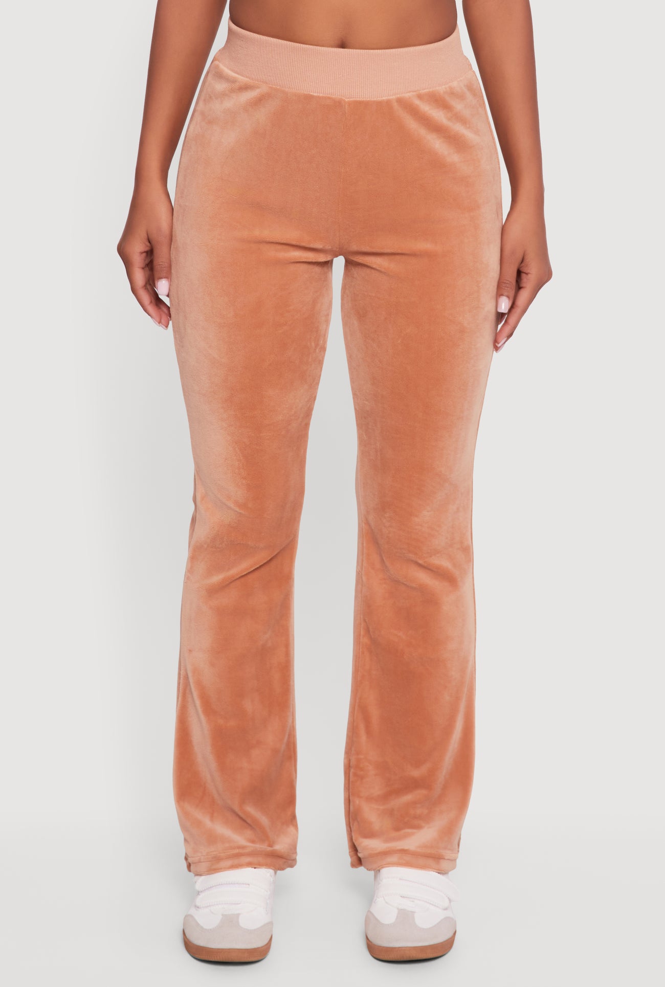 Velour Pull On Flare Sweatpants