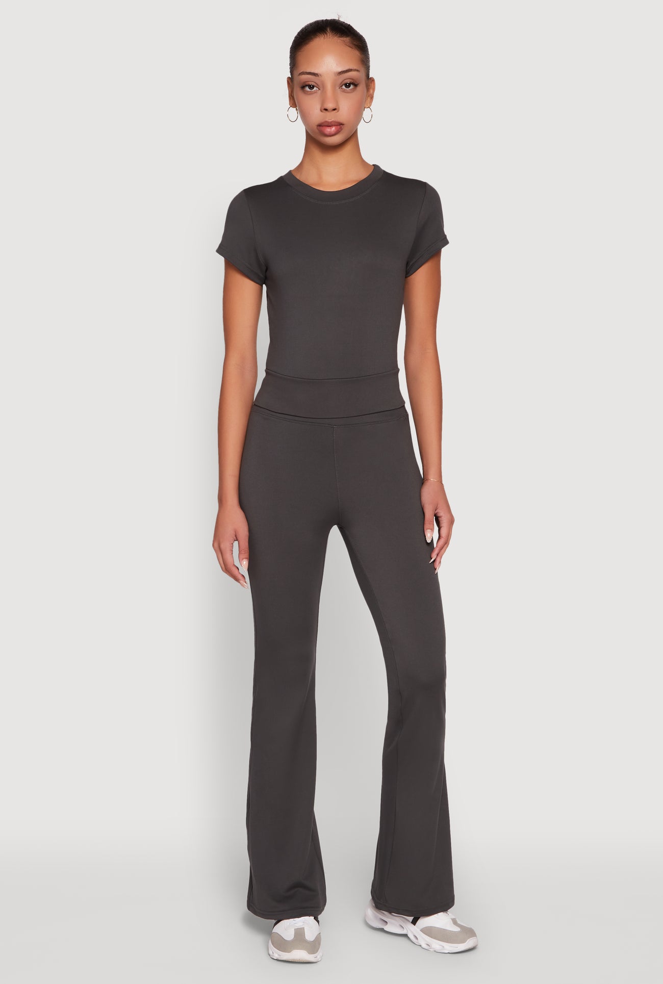 Solid Short Sleeve Active Top