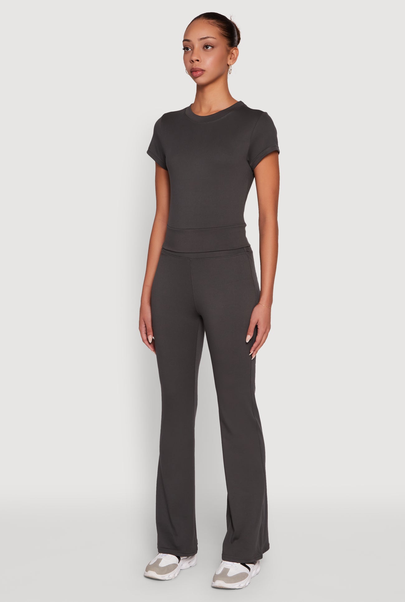 Solid Short Sleeve Active Top