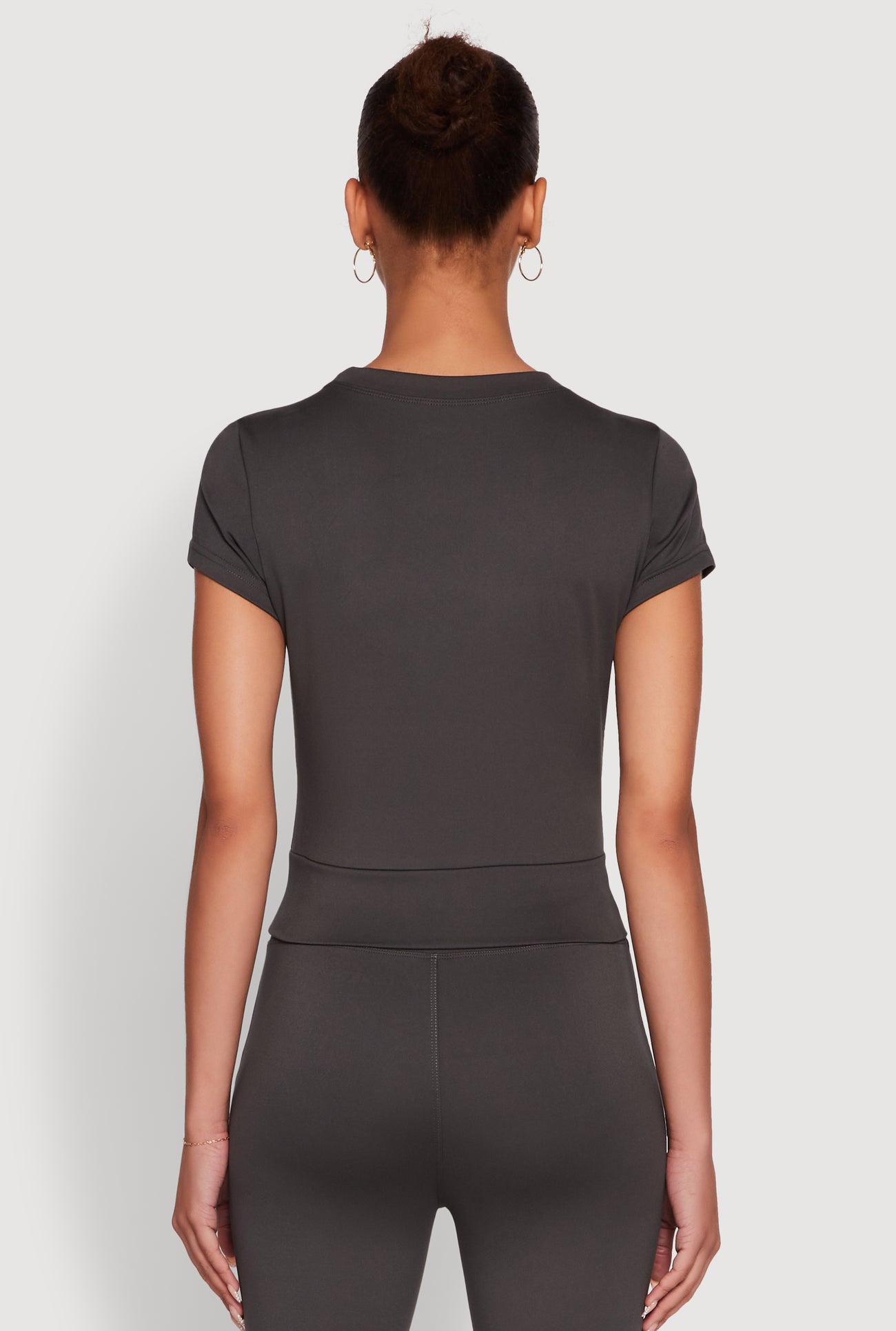 Solid Short Sleeve Active Top