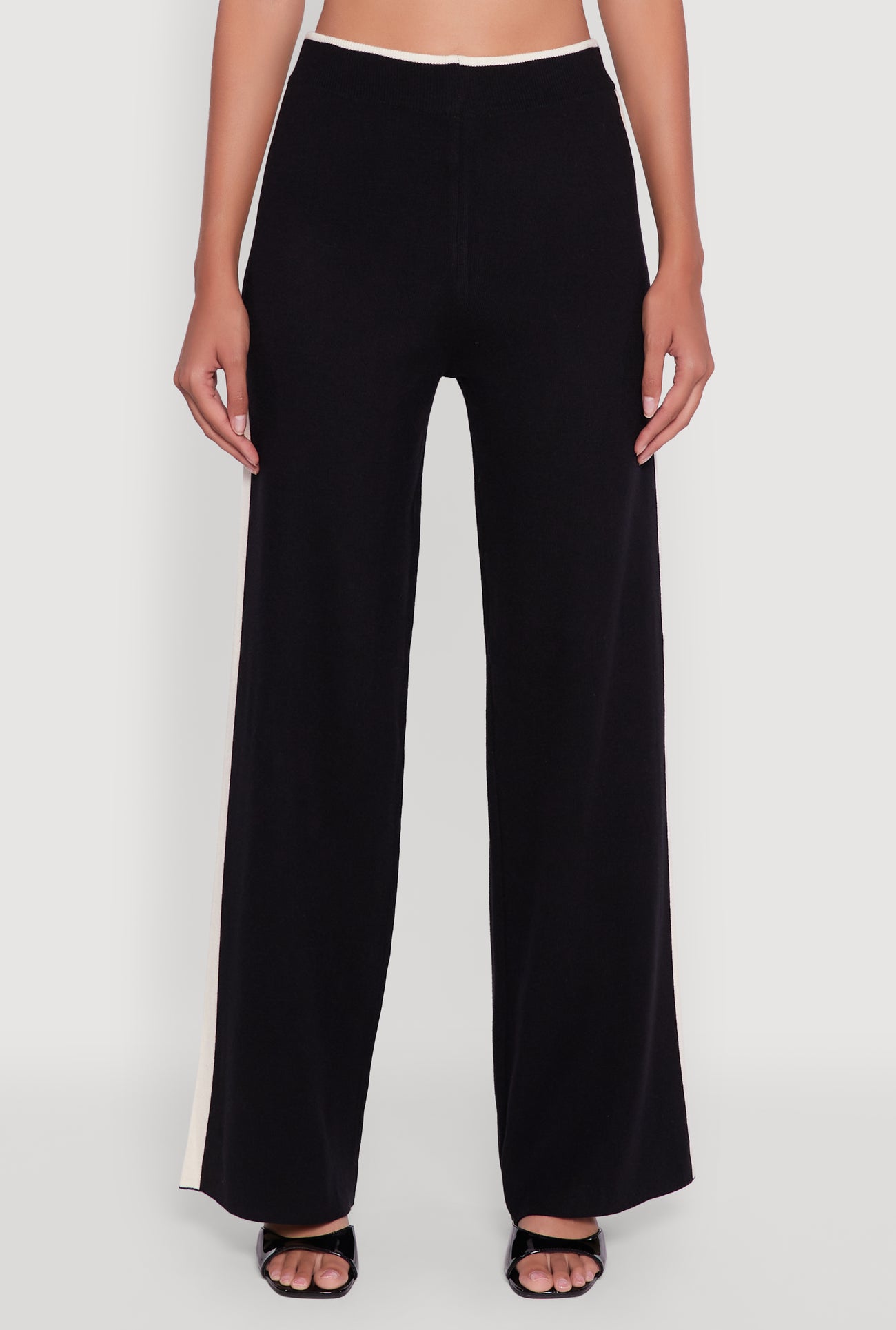 Side Stripe Pull On Wide Leg Pants