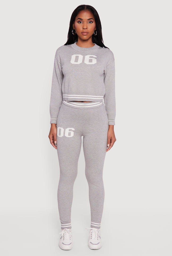 06 Graphic Varsity Stripe Skinny Leg Sweatpants
