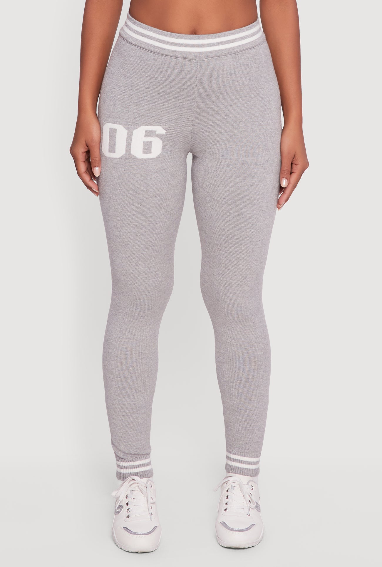 06 Graphic Varsity Stripe Skinny Leg Sweatpants