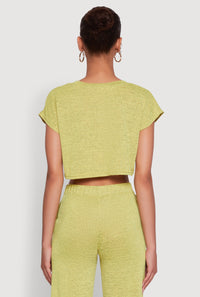 Daisy Dolman Sleeve Cropped Tee