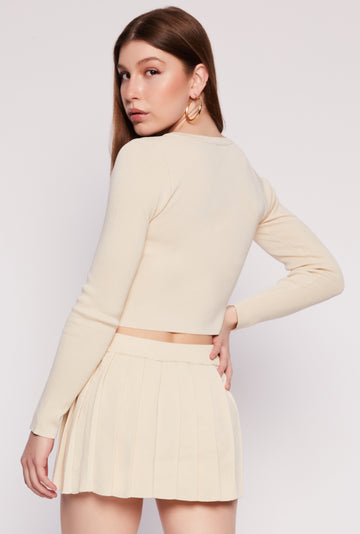 Daisy Long Sleeve Cropped Cardigan