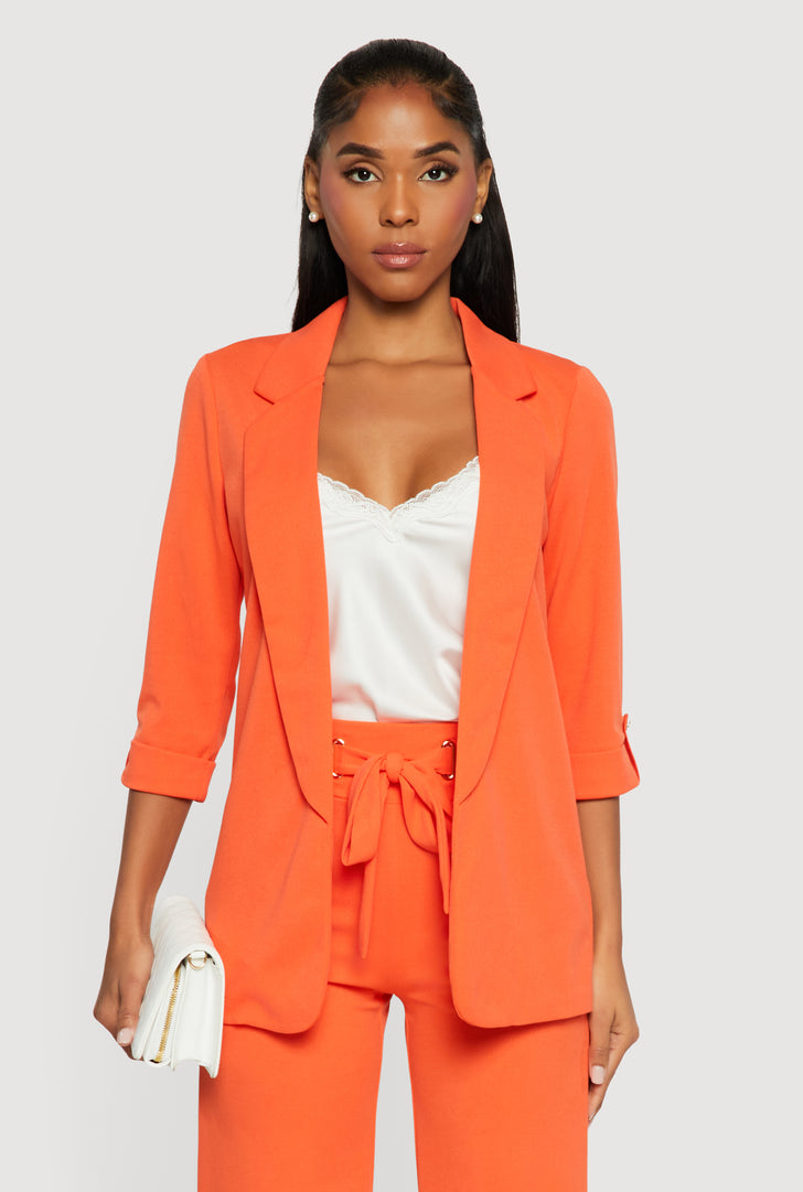 knee length dresses for ladies PRETTYGARDEN Blazers for Women Business Casual Long Sleeve Lapel Open main image 1