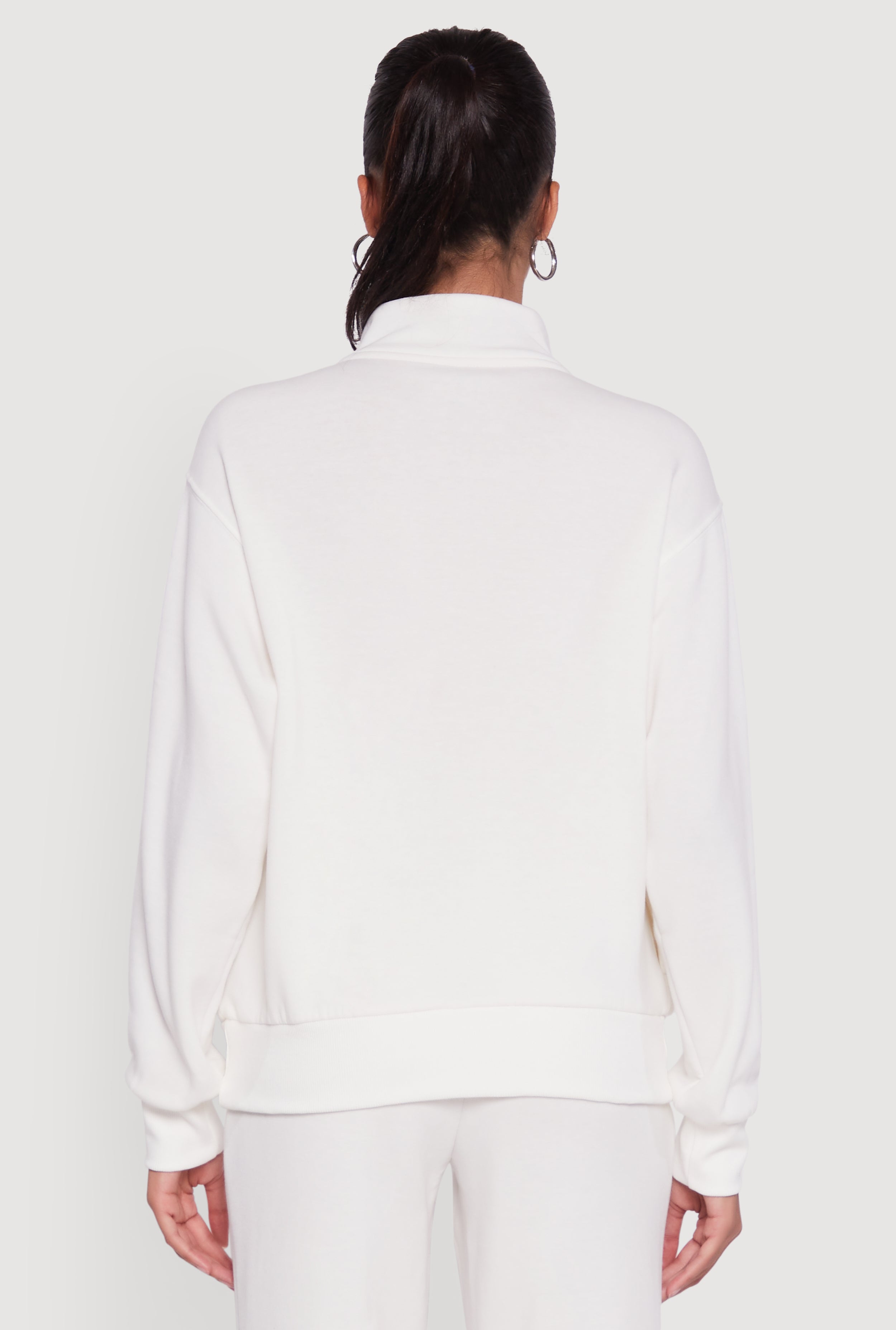 Mock Neck Half Zip New York City Graphic Sweatshirt