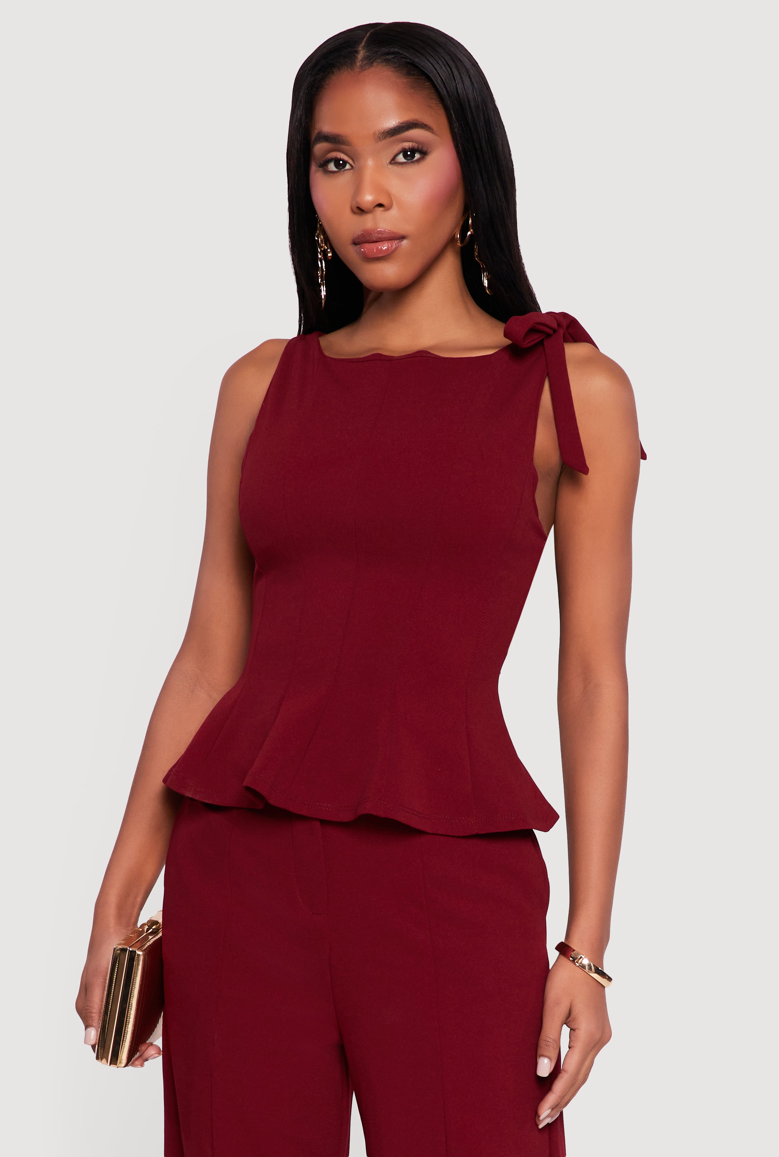 トップス NOUNLESS TAIL PEPLUM LADY TWEED TOP TAIL PEPLUM LADY TWEED TOP – NOUNLESS