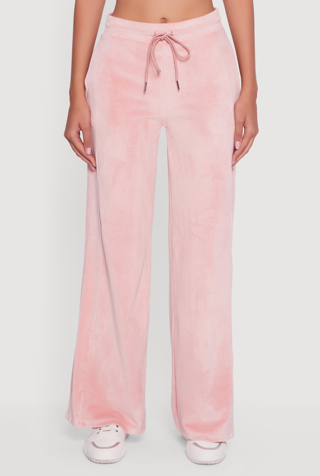 Mid Rise Velour Wide Leg Sweatpants