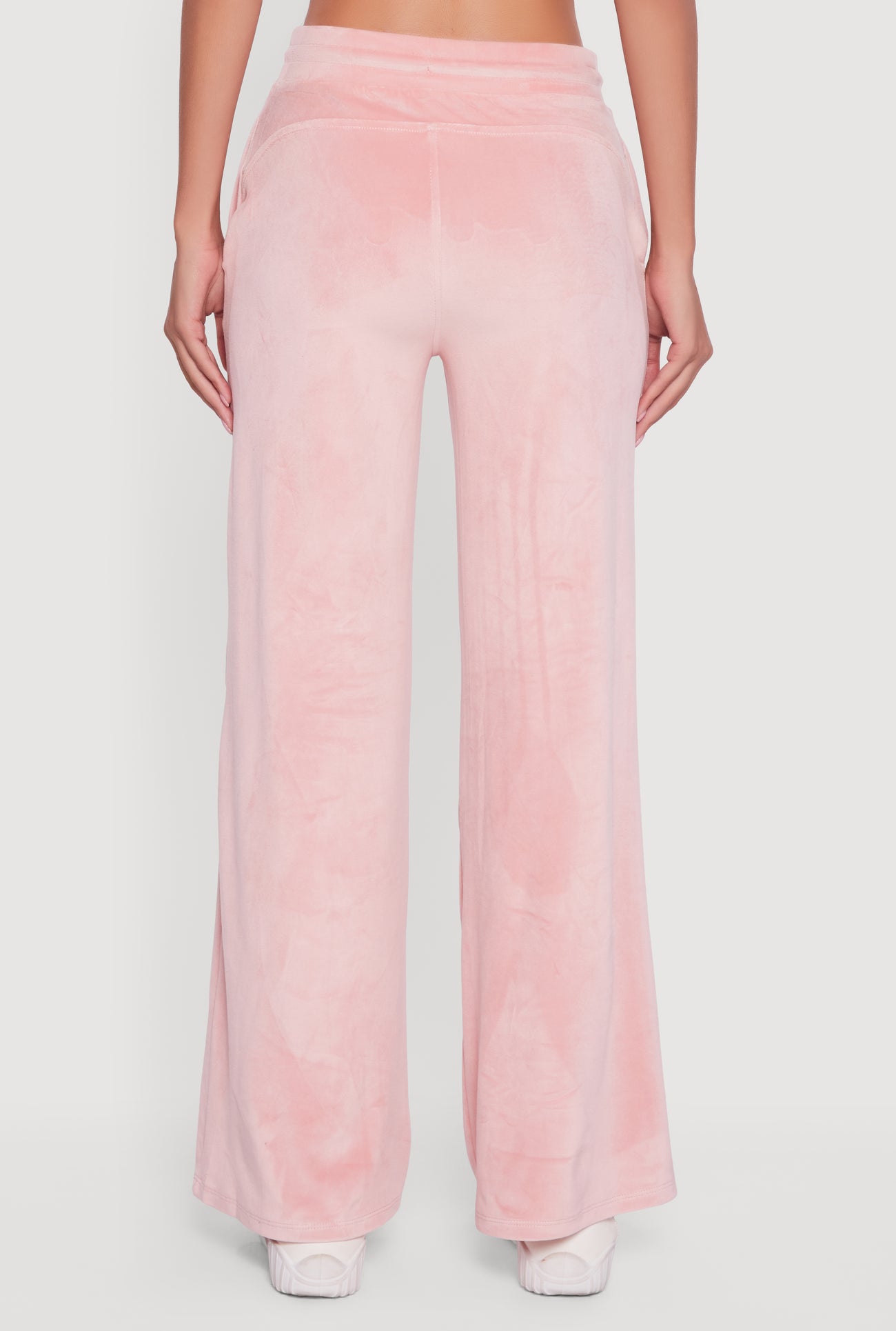 Mid Rise Velour Wide Leg Sweatpants