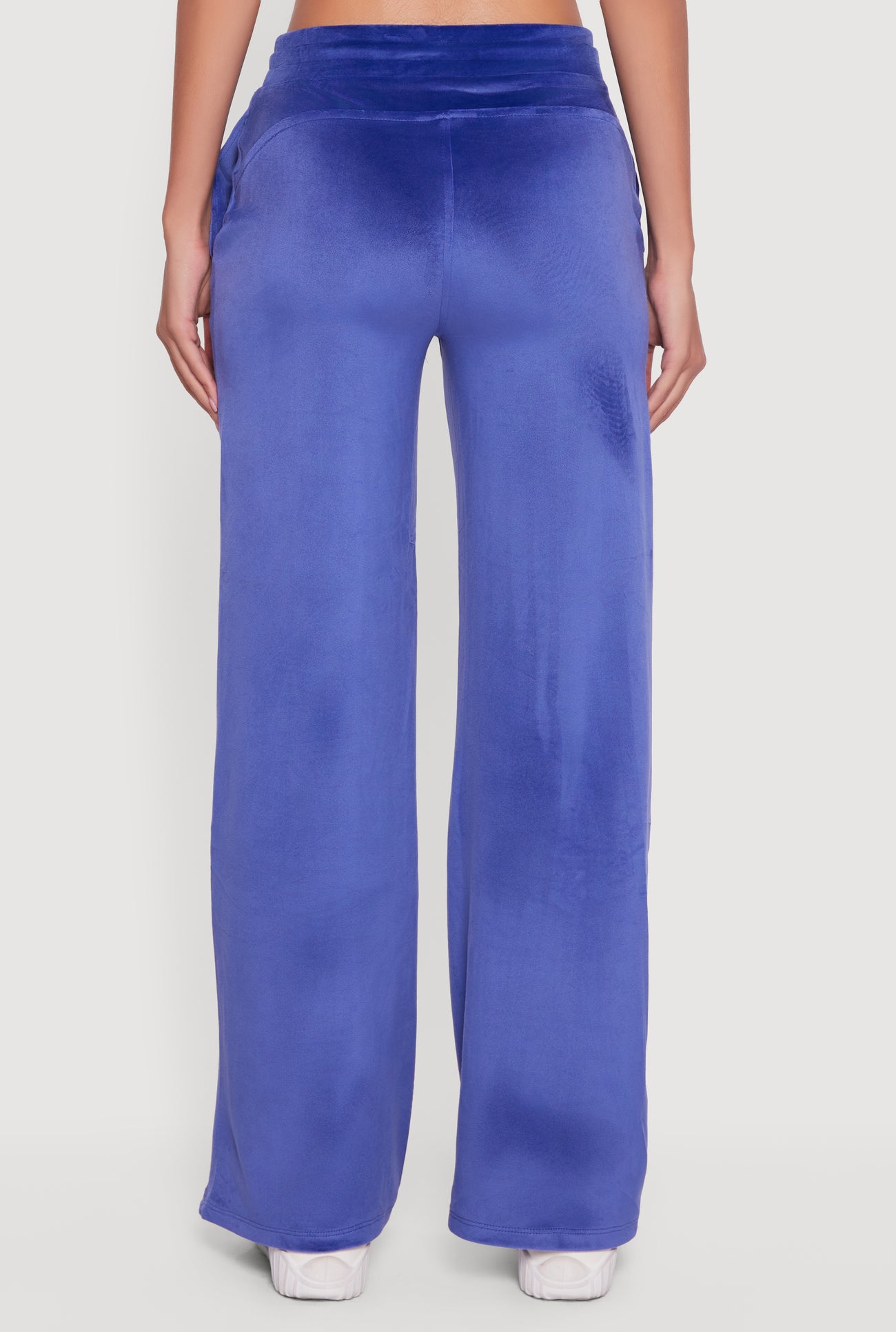 Mid Rise Velour Wide Leg Sweatpants