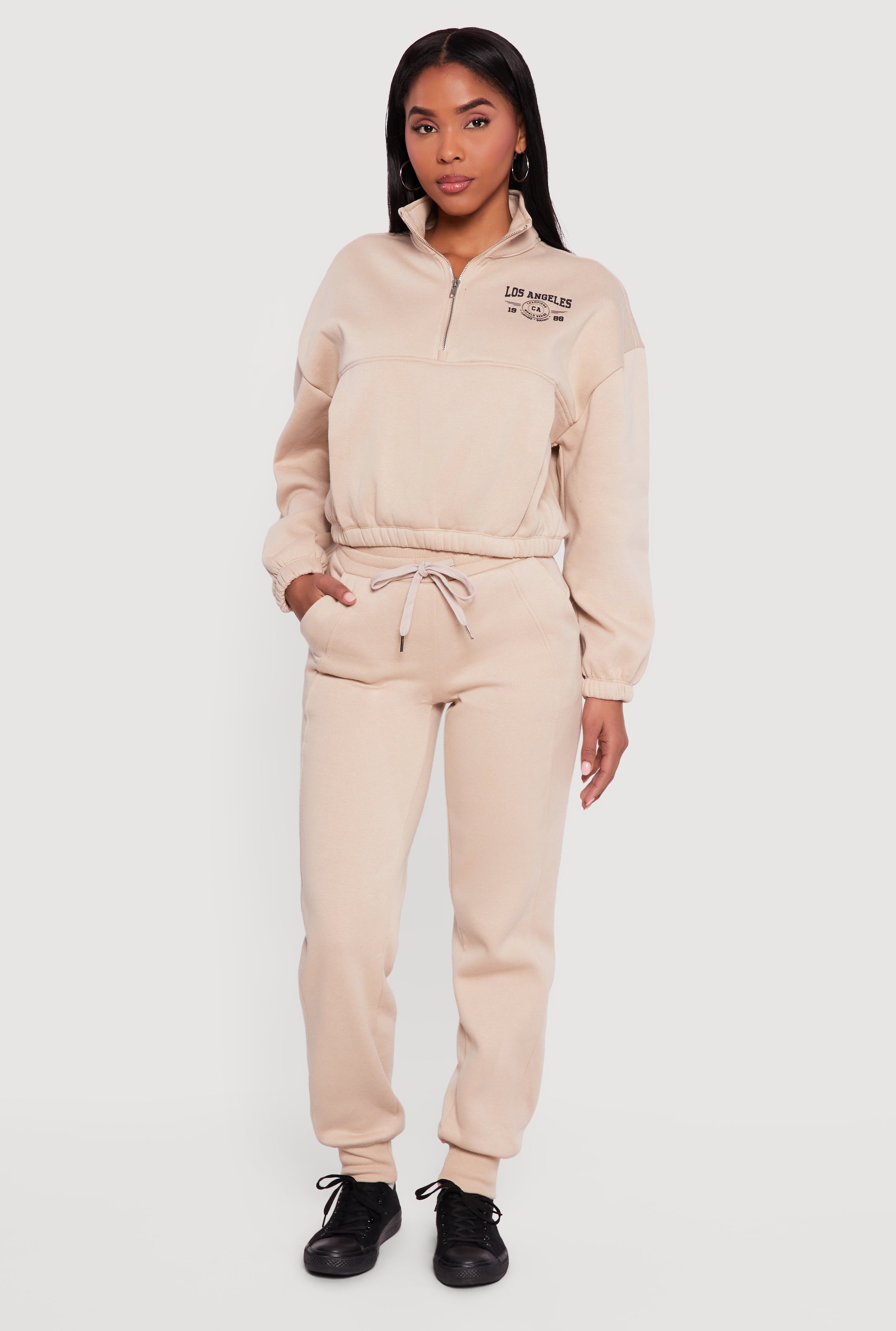 Los Angeles 1980 Graphic Half Zip Pullover