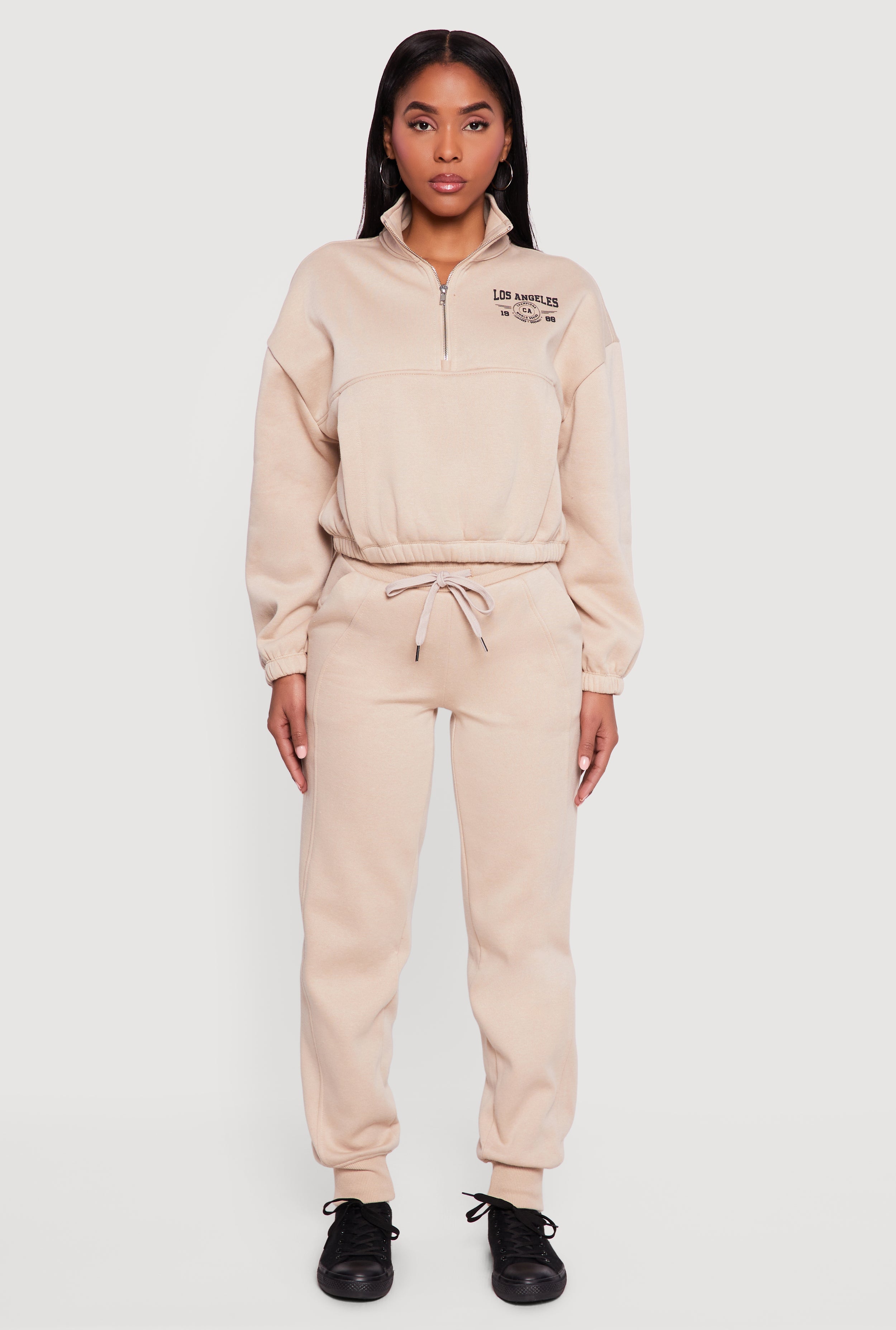 Los Angeles 1980 Graphic Half Zip Pullover