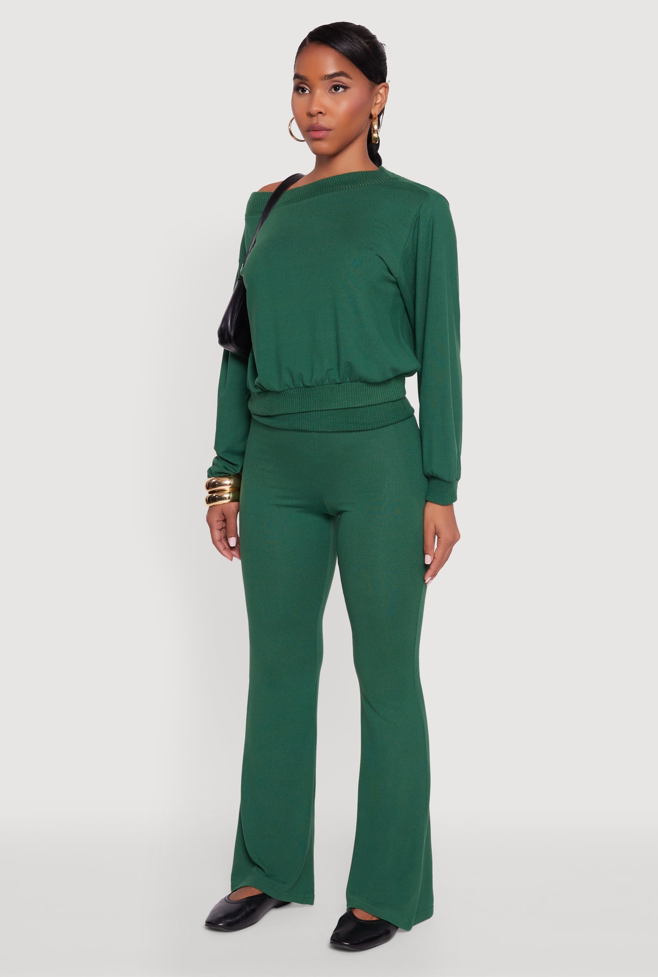 One Shoulder Long Sleeve Pullover Sweatshirt