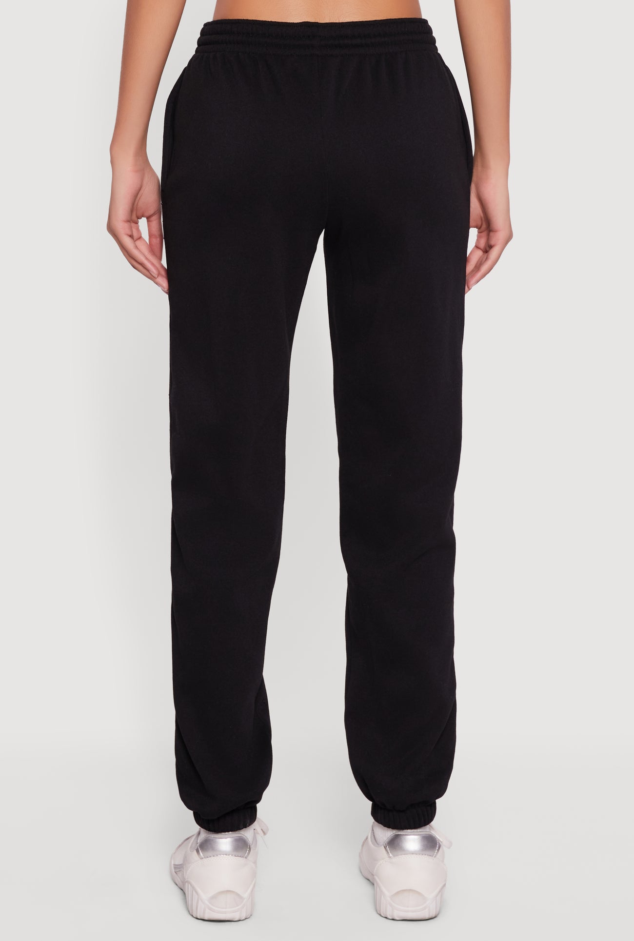 Almost Famous Rhinestone Studded Fleece Sweatpants