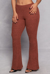 Almost Famous Rib Knit Flared Pants