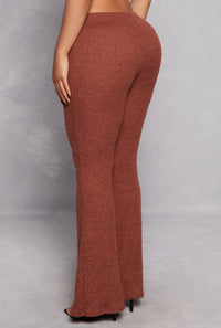Almost Famous Rib Knit Flared Pants