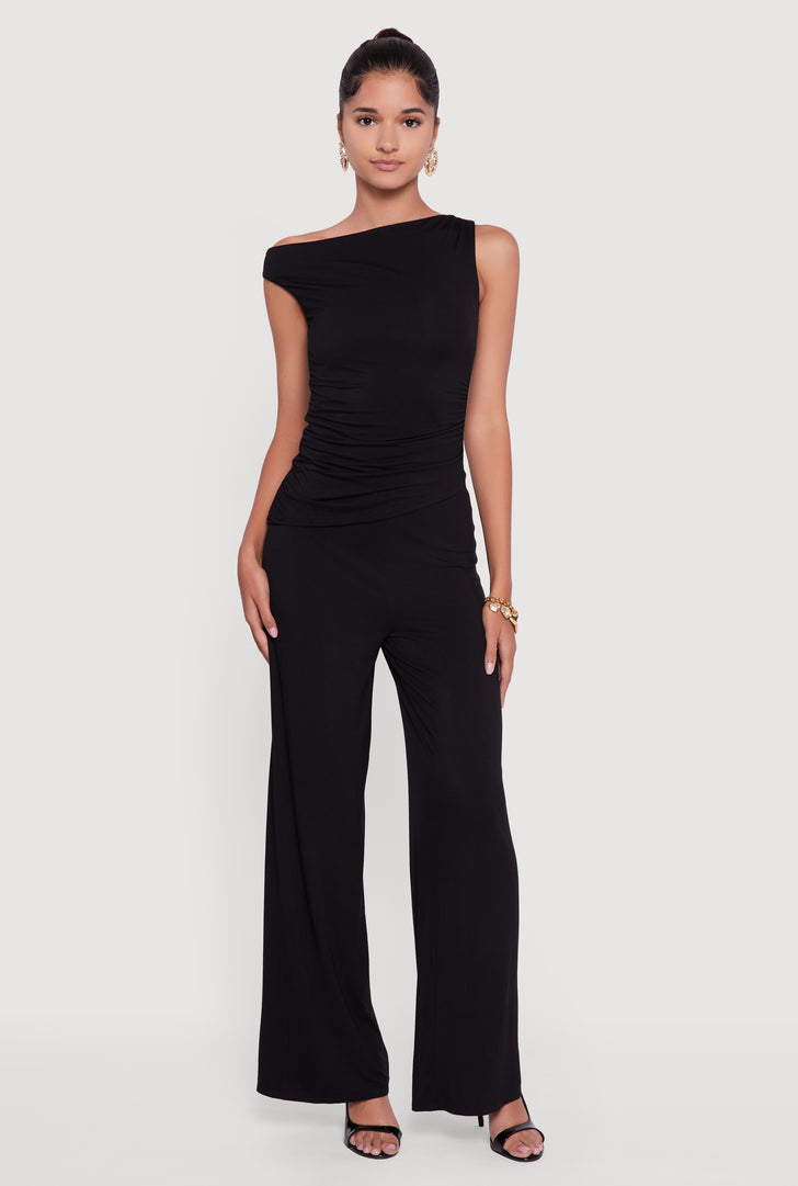 Almost Famous Solid High Waisted Pull On Pants