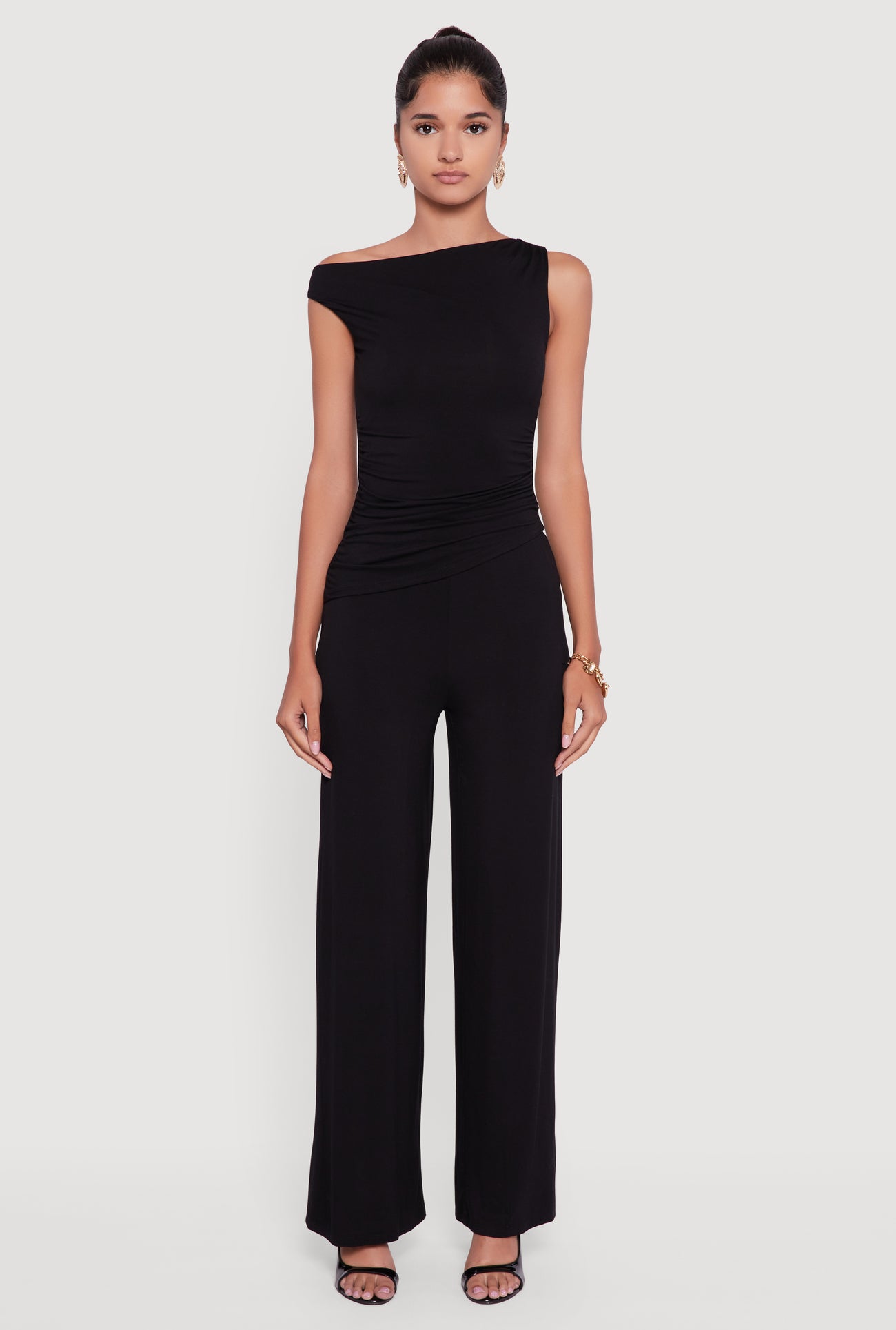 Almost Famous Solid High Waisted Pull On Pants