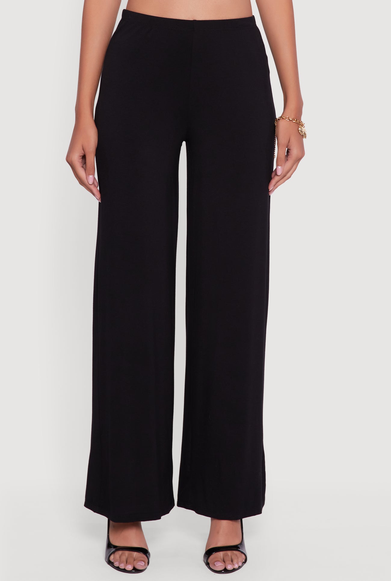 Almost Famous Solid High Waisted Pull On Pants