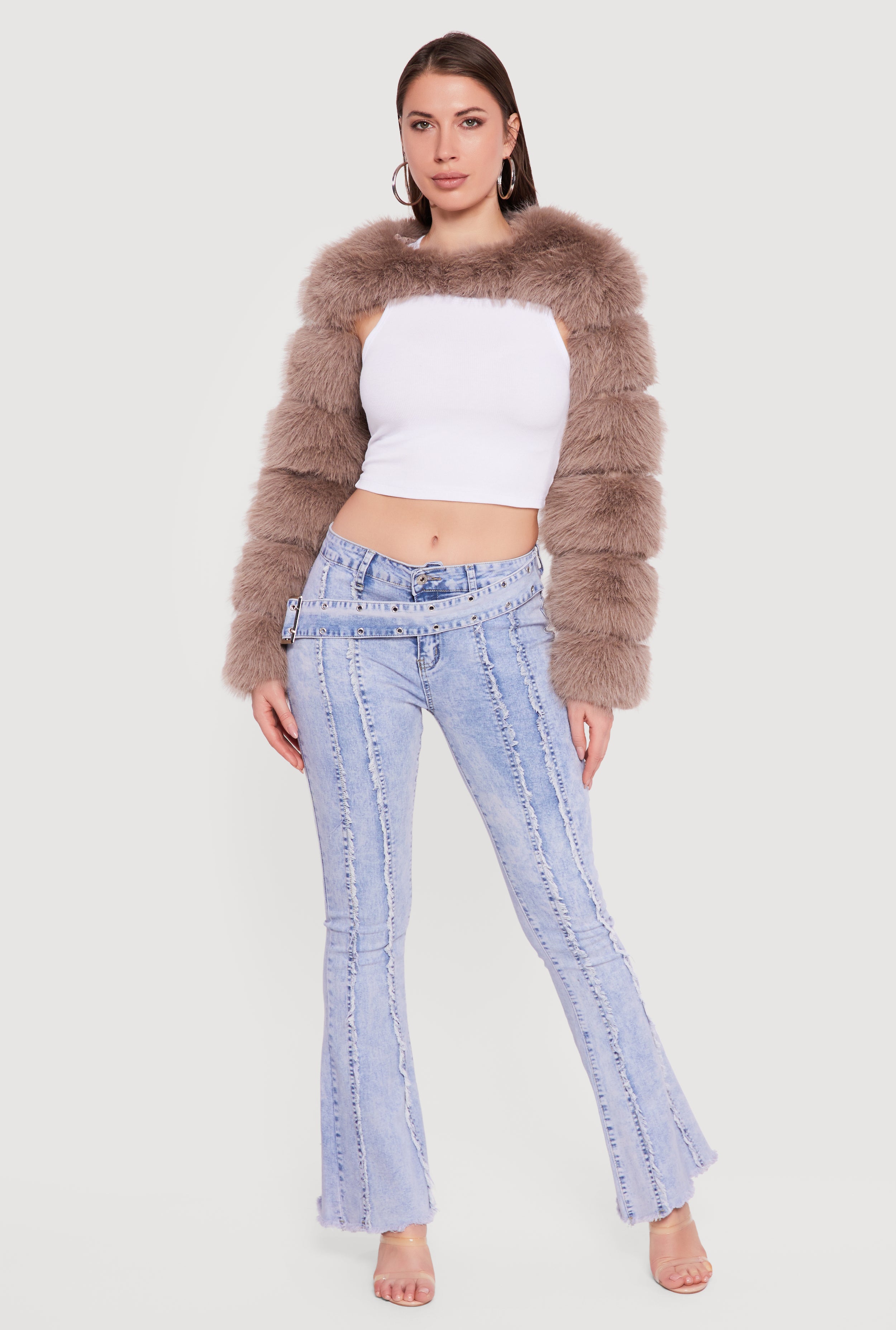 Faux Fur Bolero Jacket