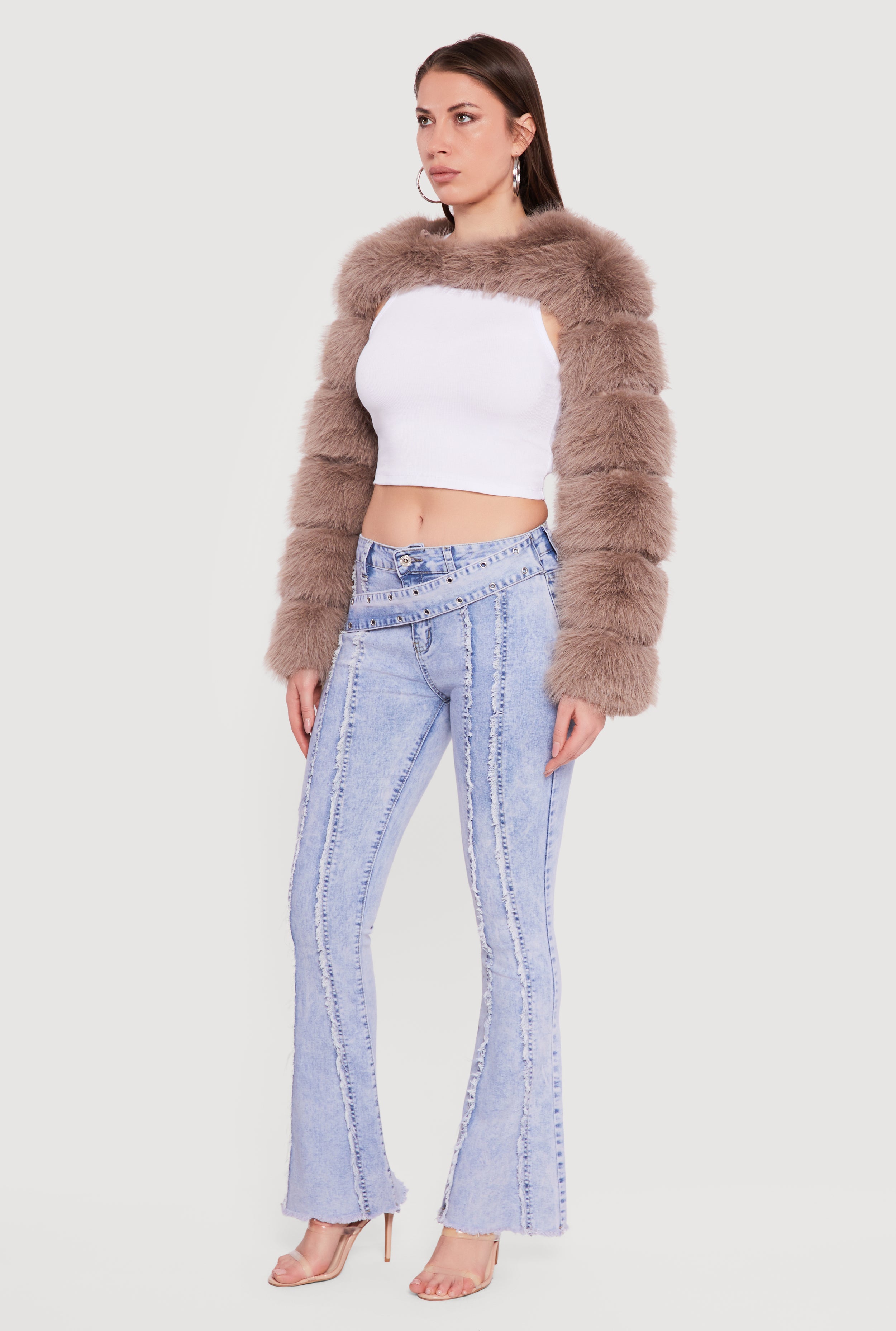 Faux Fur Bolero Jacket