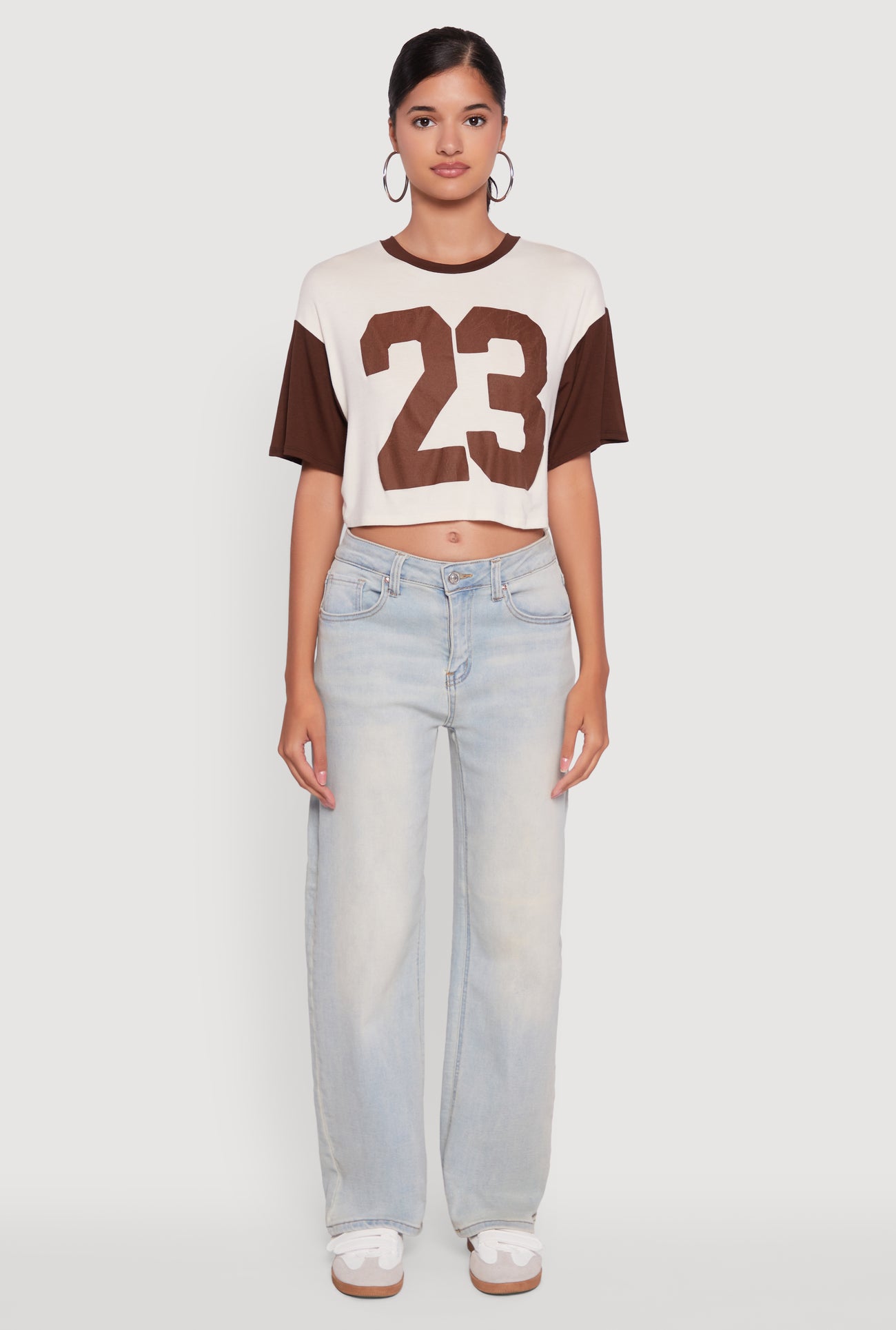 23 Graphic Cropped Football T-Shirt