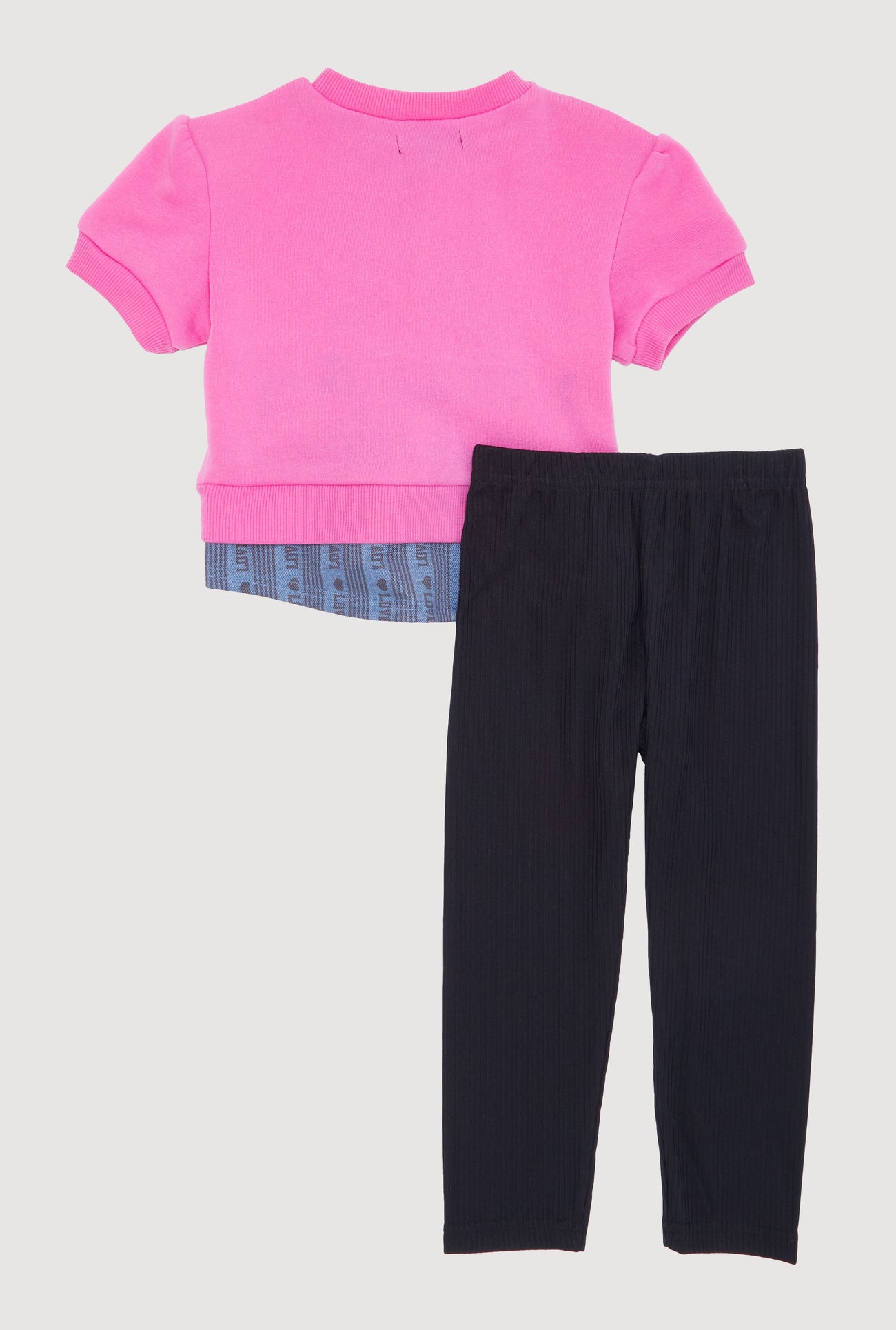 Toddler Girls Love Bear Graphic Layered Look Sweatshirt and Pants Set