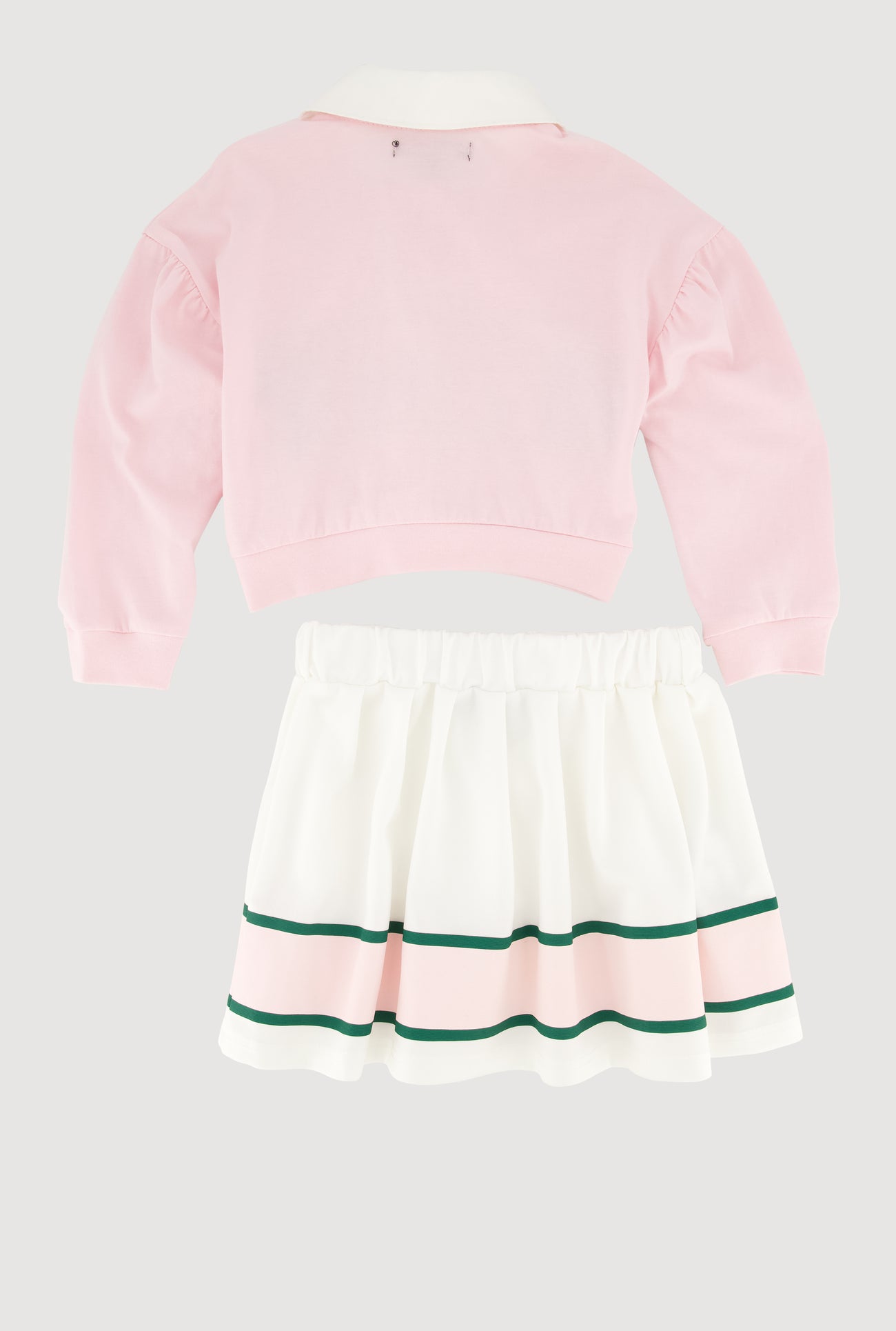 Toddler Girls Pretty Polo Top and Pleated Skirt Set
