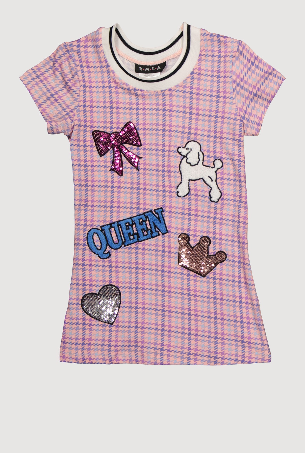 Toddler Girls Chenille Queen Graphic Sequin T-Shirt Dress