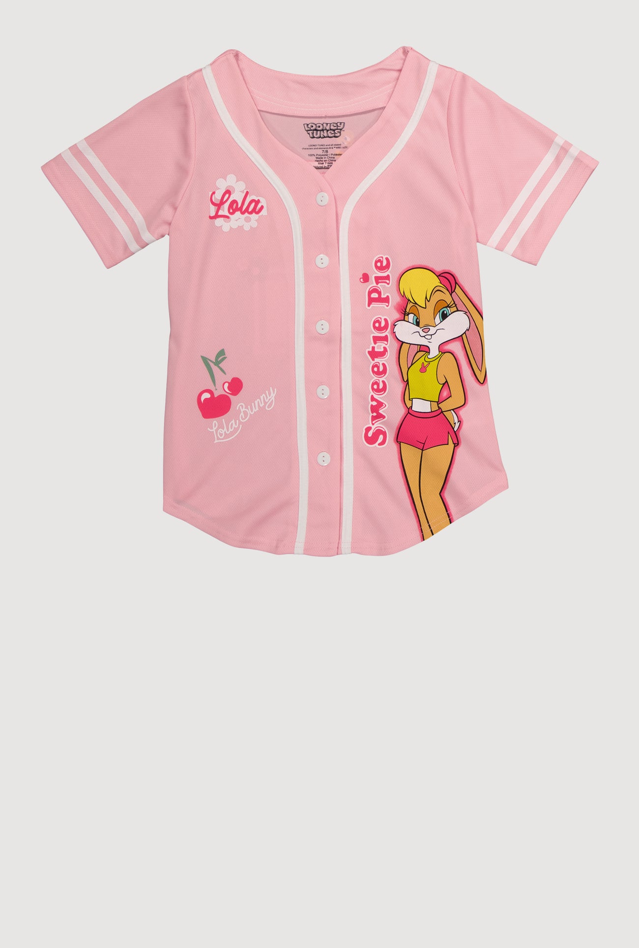 Girls Lola Bunny Sweetie Pie Graphic Baseball Jersey