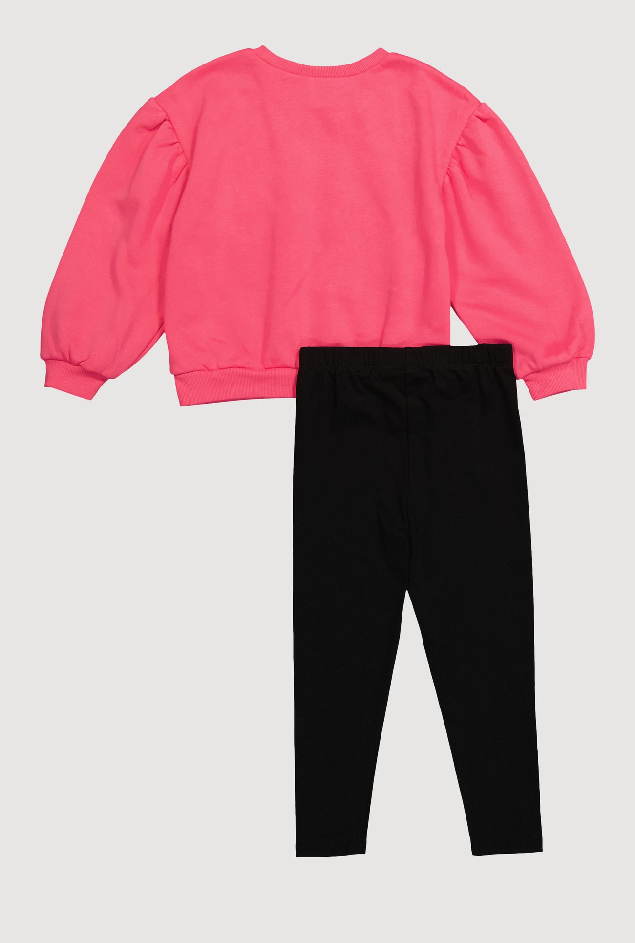 Little Girls Barbie Heart Graphic Sweatshirt and Leggings