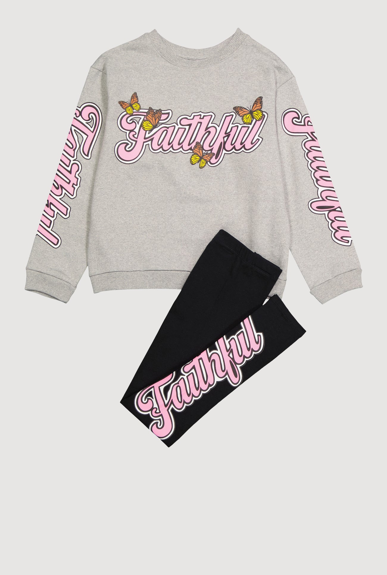 Girls Faithful 23 Graphic Tee and Leggings Set