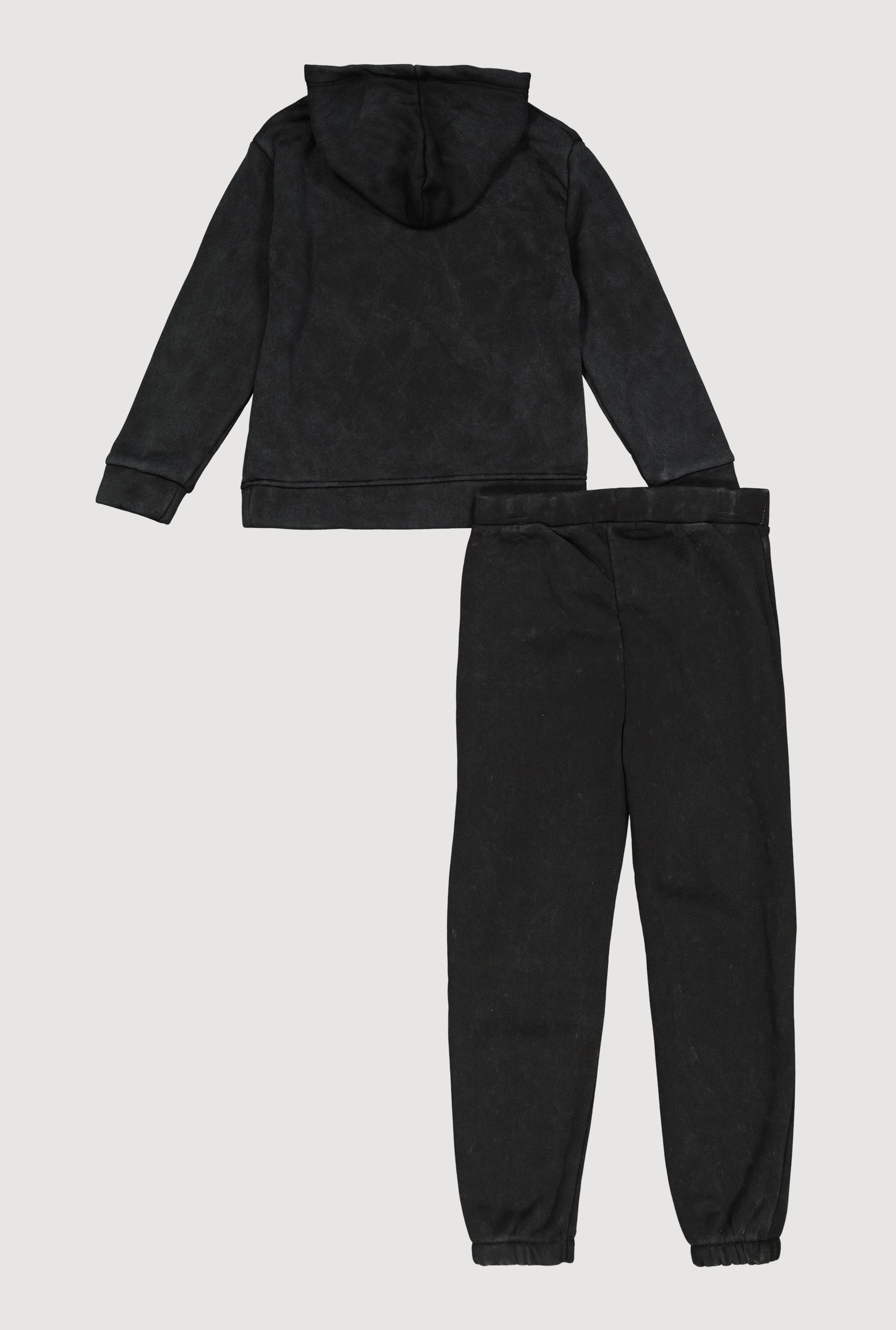Girls Acid Wash 67 Graphic Hooded Sweatshirt and Joggers