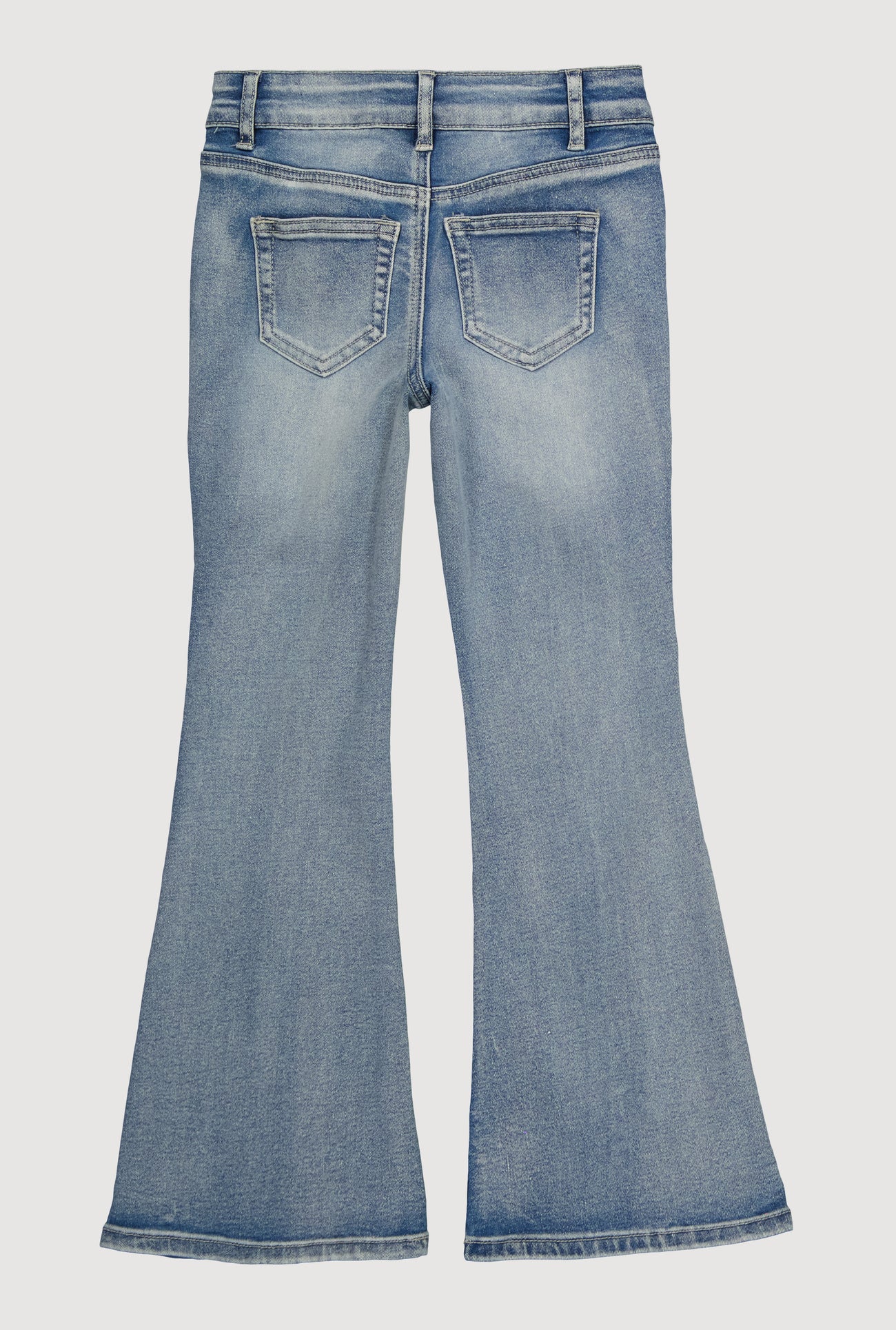 Girls Frayed Star Detail Flare Jeans