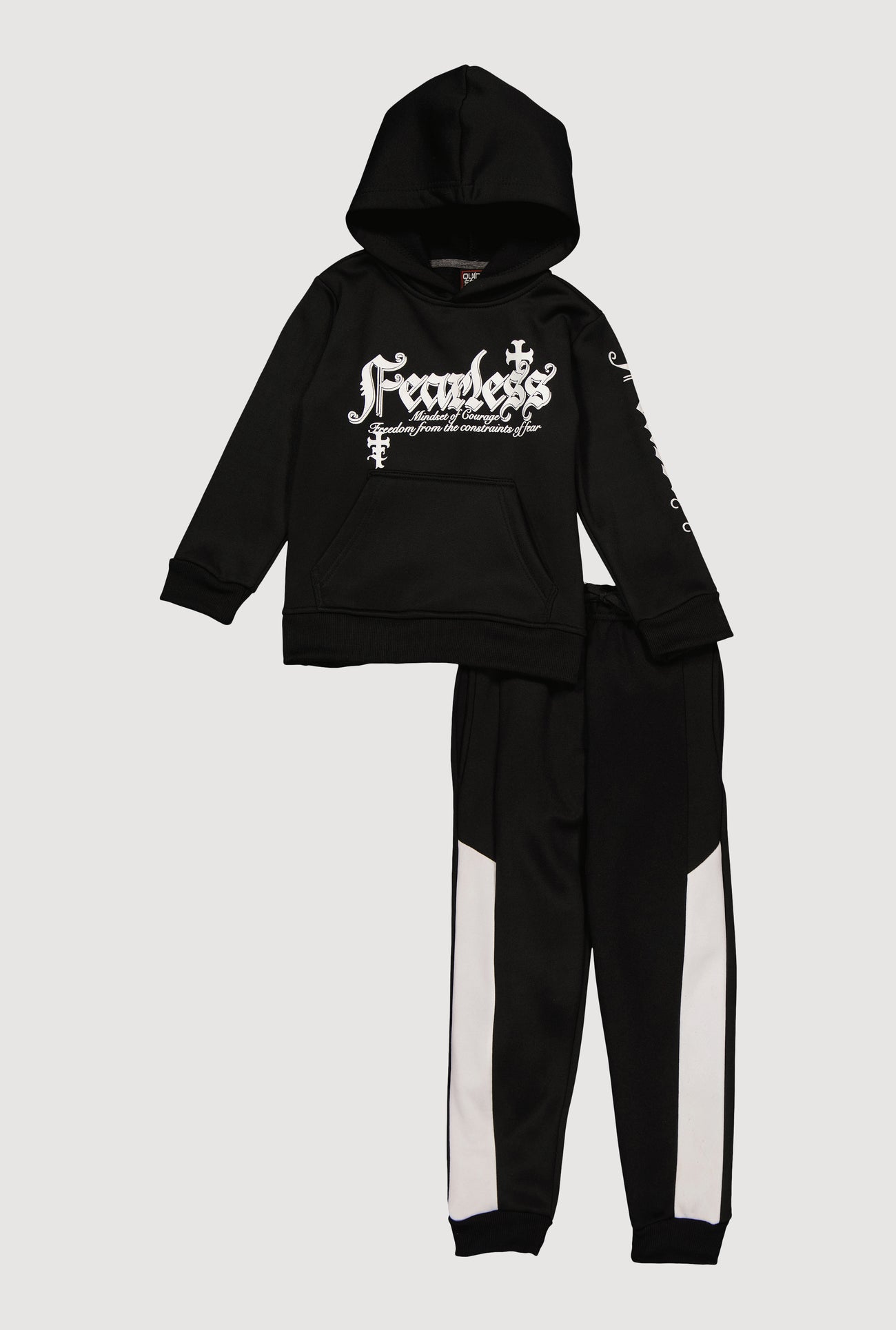 Little Boys Fearless Graphic Hooded Sweatshirt and Joggers