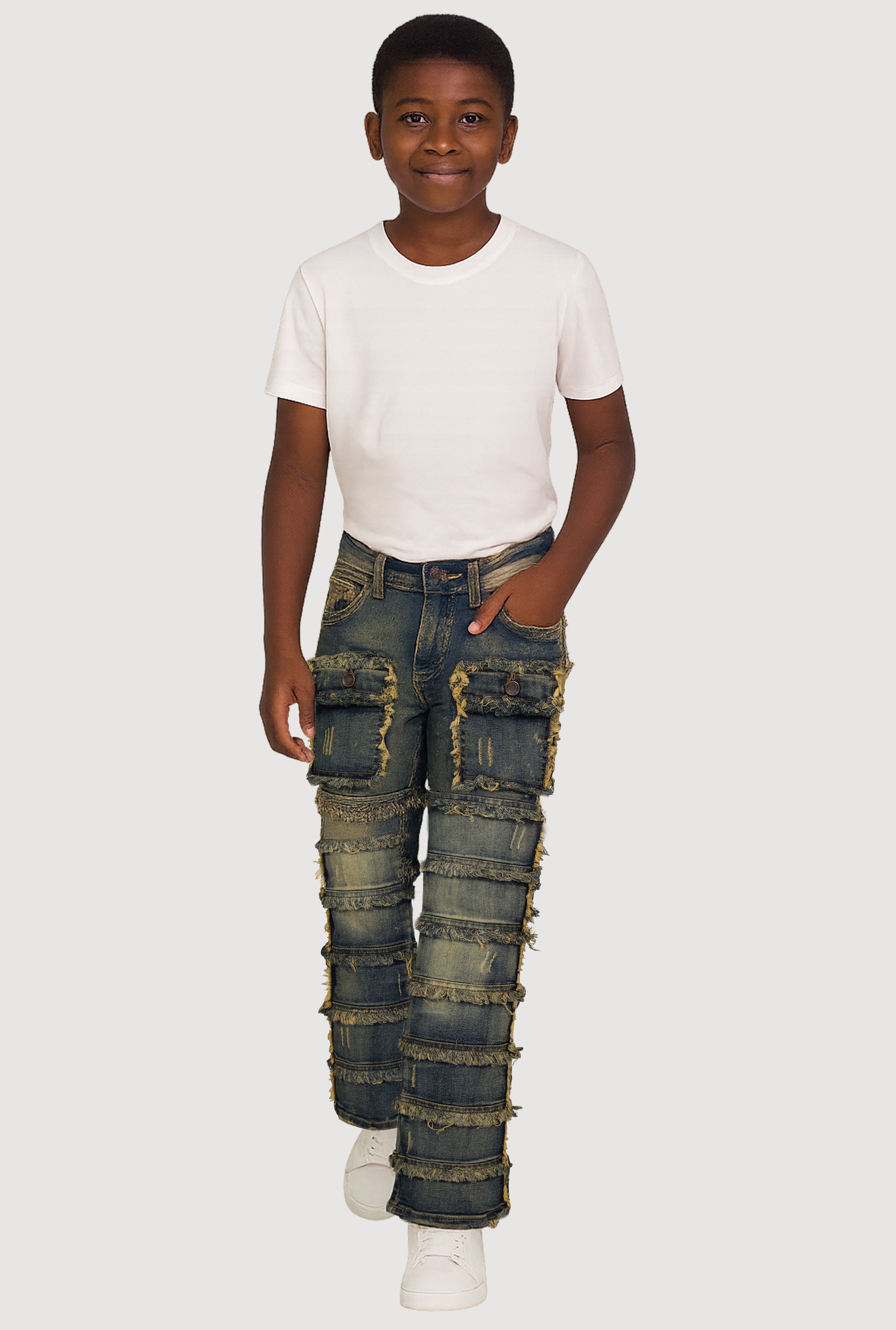 パンツ 009 Dress Trousers Navy Rainbow Tiered Pants | Rainbow Shops