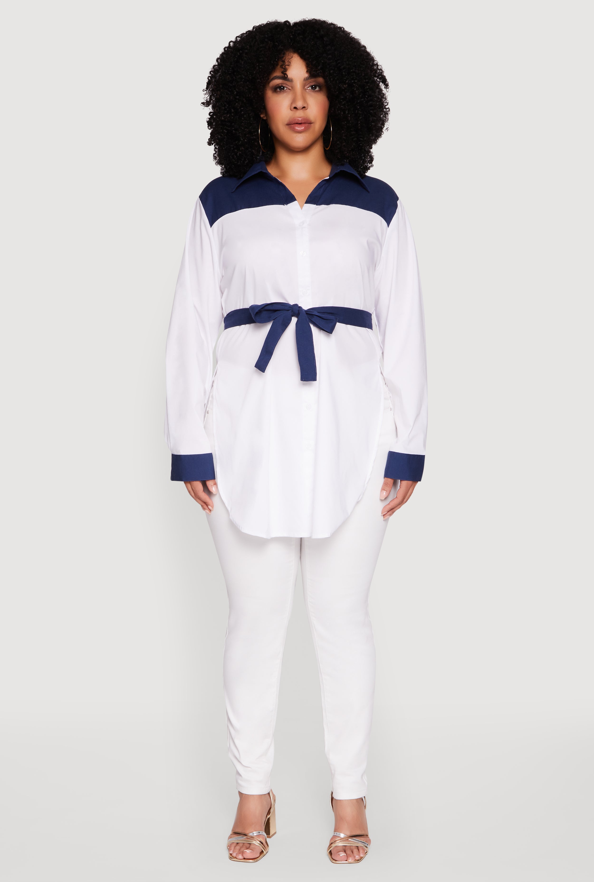 売れ筋商品|||ケネスコール カットソー トップス レディース Women's Oversized Ombr Tunic Shirt Chai Multi Square Neck Tops for Womens Dressy Tunic Tshirts Retro