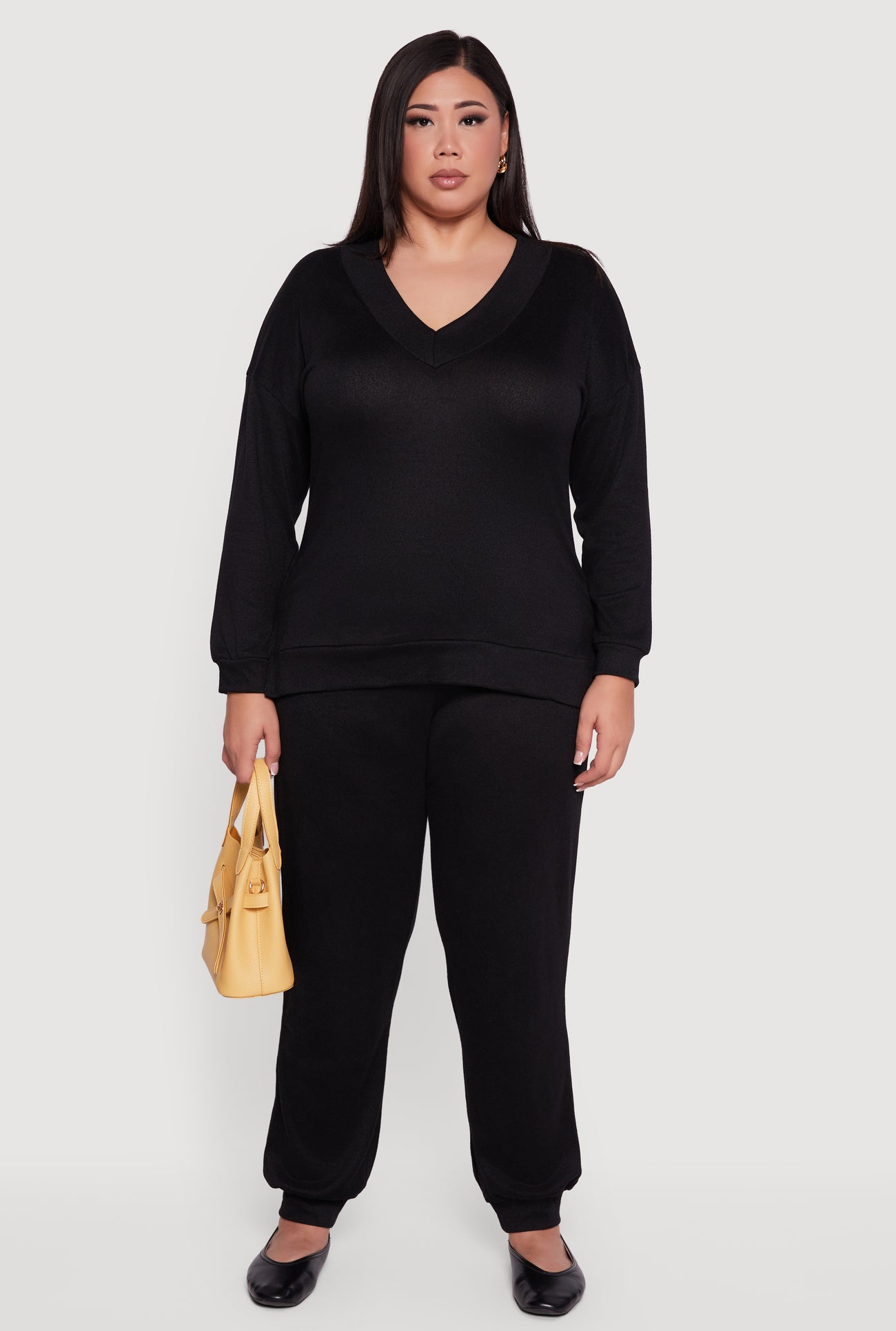 Plus Size Drawstring High Waisted Joggers