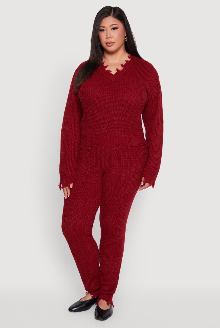 plus size burgundy dress pants Mother of the Bride Plus Size Pant Suit main image 0