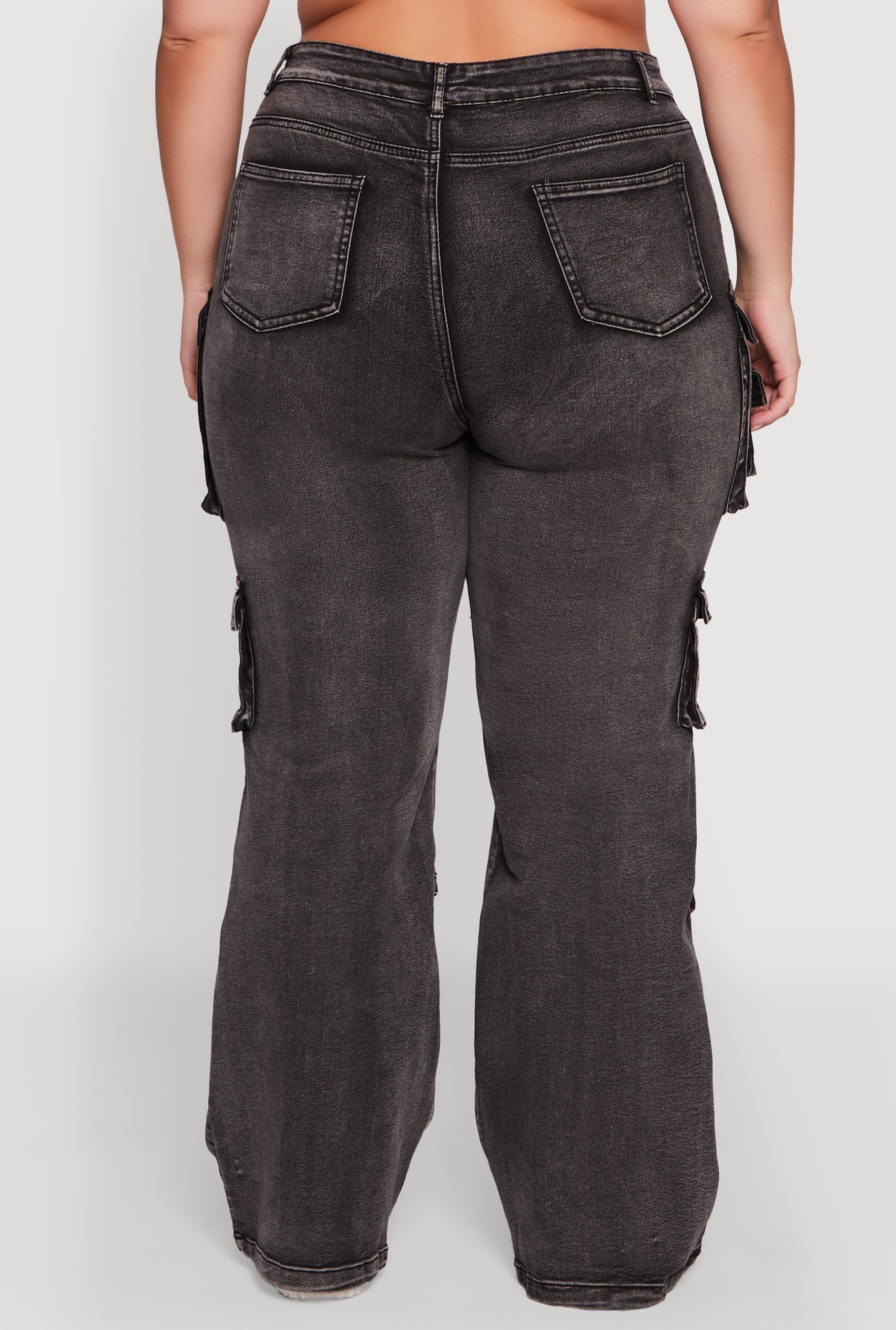Plus Size Straight Leg Utility Jeans