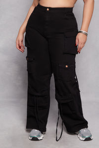Plus Size Daisy Cargo Wide Leg Jeans