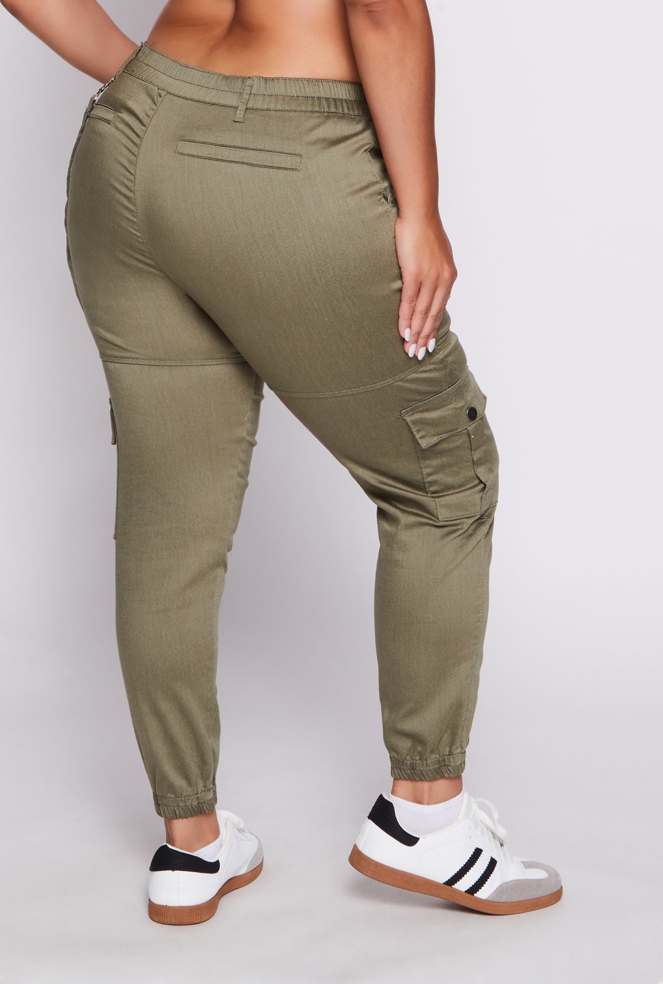 Plus Size VIP Twill Cargo Pocket Joggers